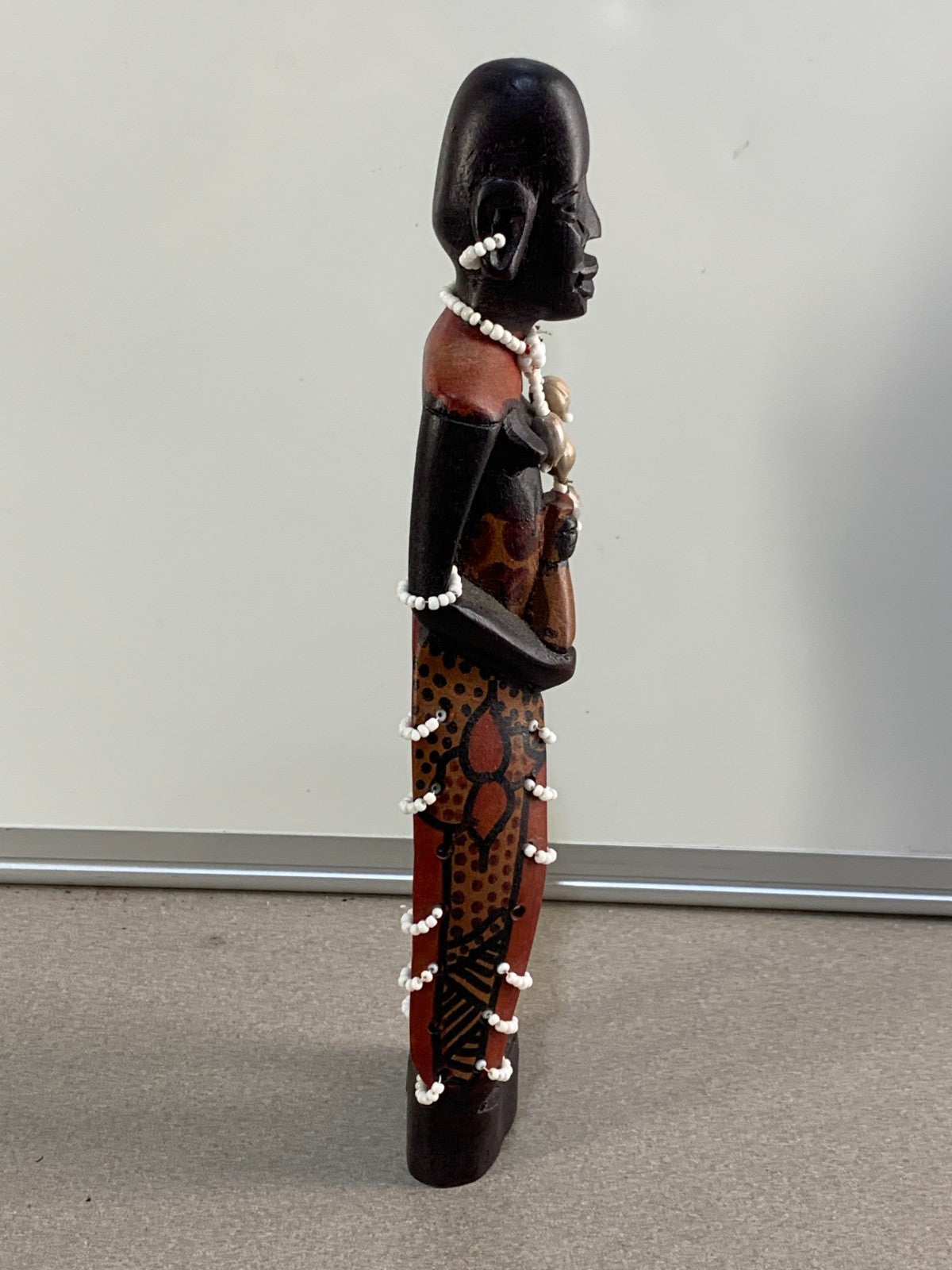 African Art - Maasai Warrior Hand Carved Wood Statue Sculpture