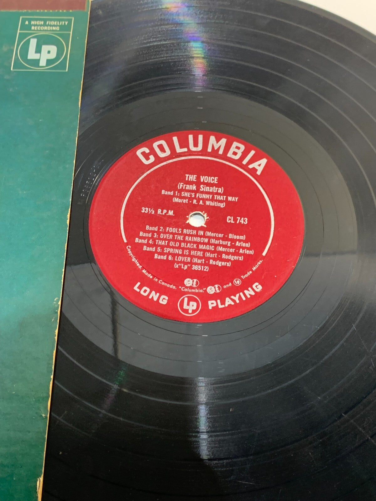FRANK SINATRA THE VOICE COLUMBIA RECORDS VINYL LP