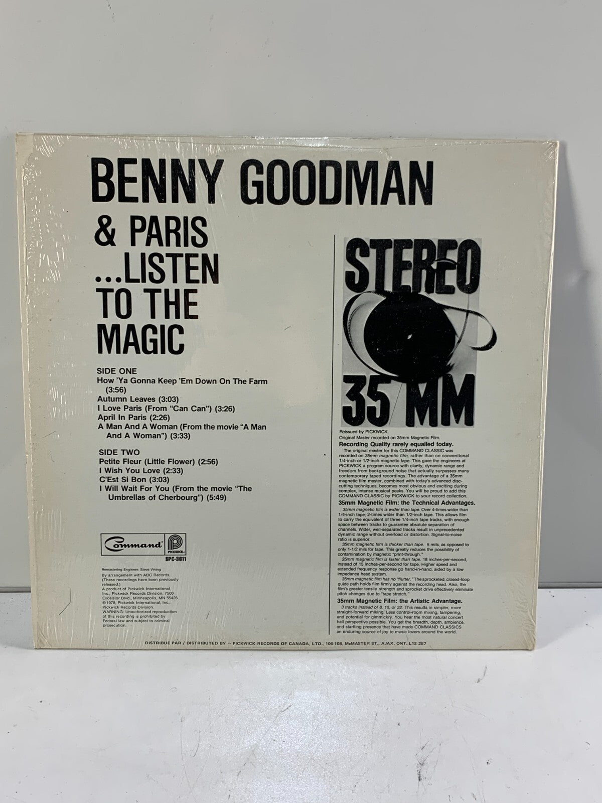Benny Goodman LP - Paris Listen To The Magic, Shrink Wrapped.