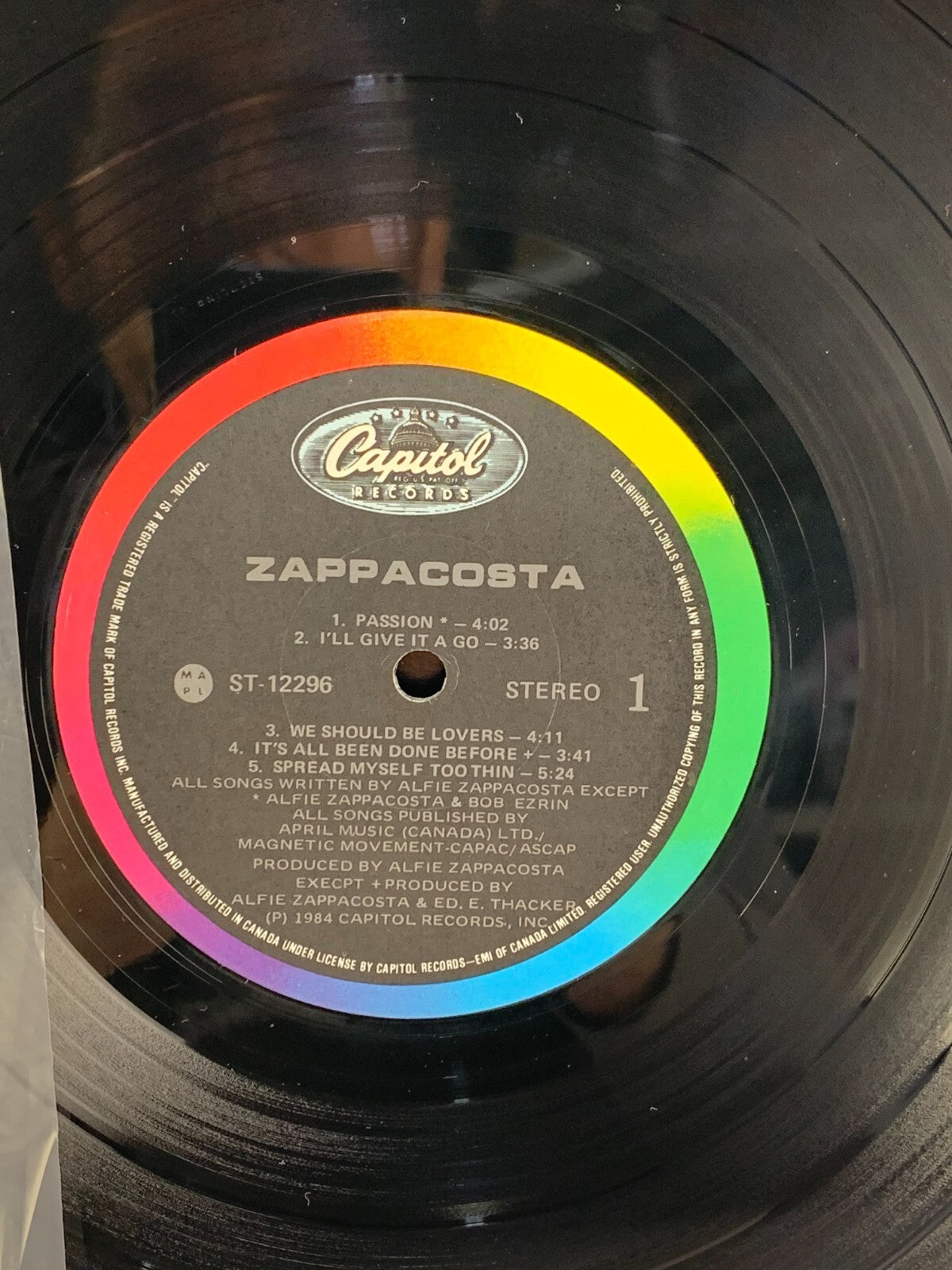 Zappacosta - Zappacosta (Vinyl Record LP)