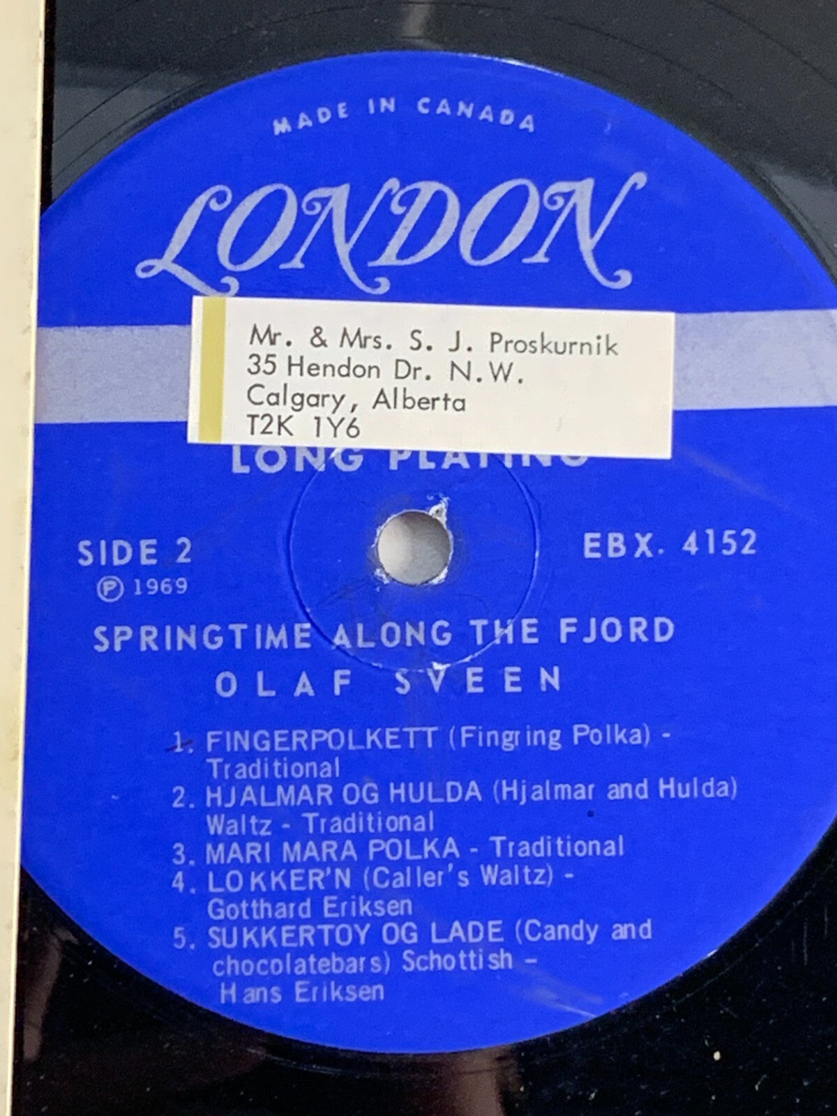 RARE Olaf Sveen Signed Vinyl - Springtime Along The Fjord