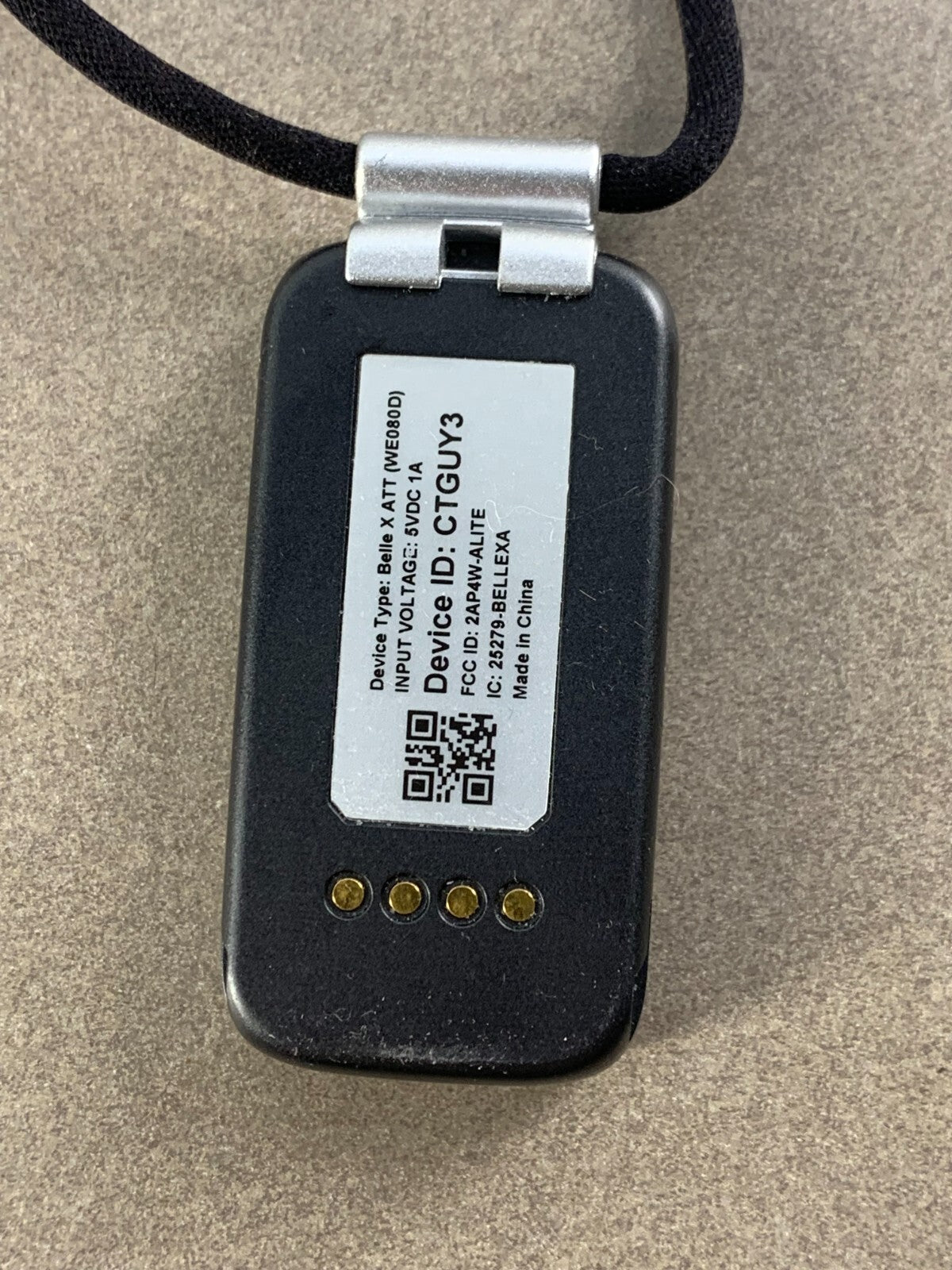 Belle X-Series AT&T Mobile Medical Alert System WE080D with harness No charger