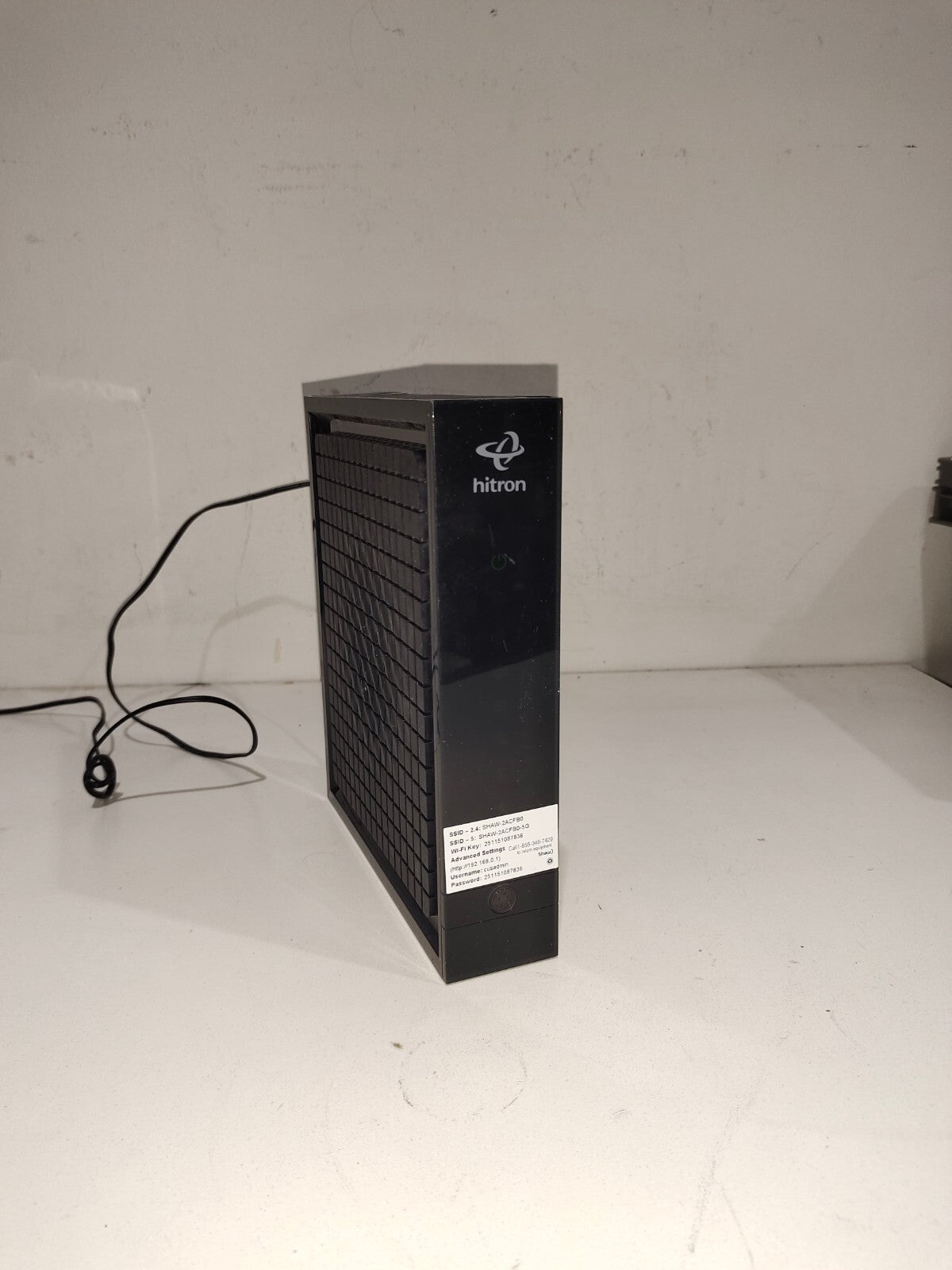 Hitron WiFi Gateway Cable Modem Router Dual Band Black CGNM-2250