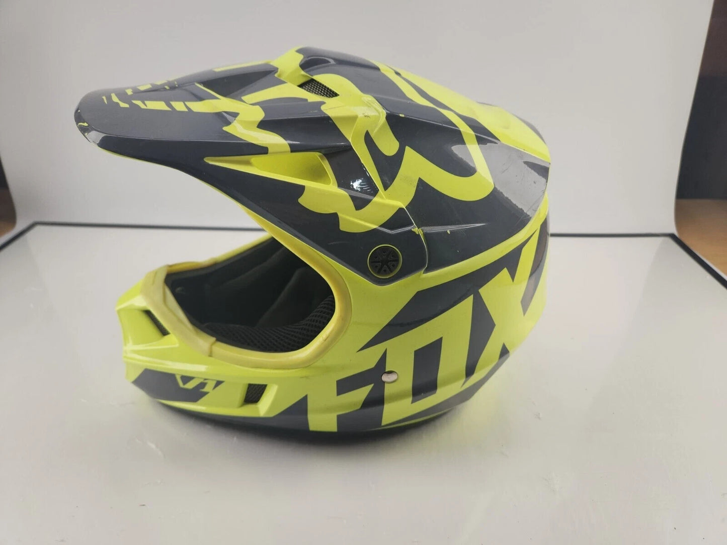 Fox Racing Youth V1 Ballast Offroad Helmet MIPS Light DOT ECE Fluorescent Green