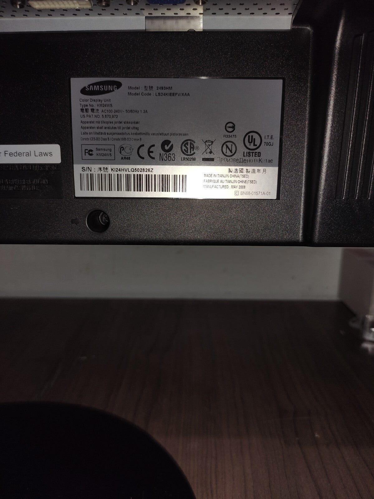 Samsung 2493HM SynchMaster Monitor - 22"