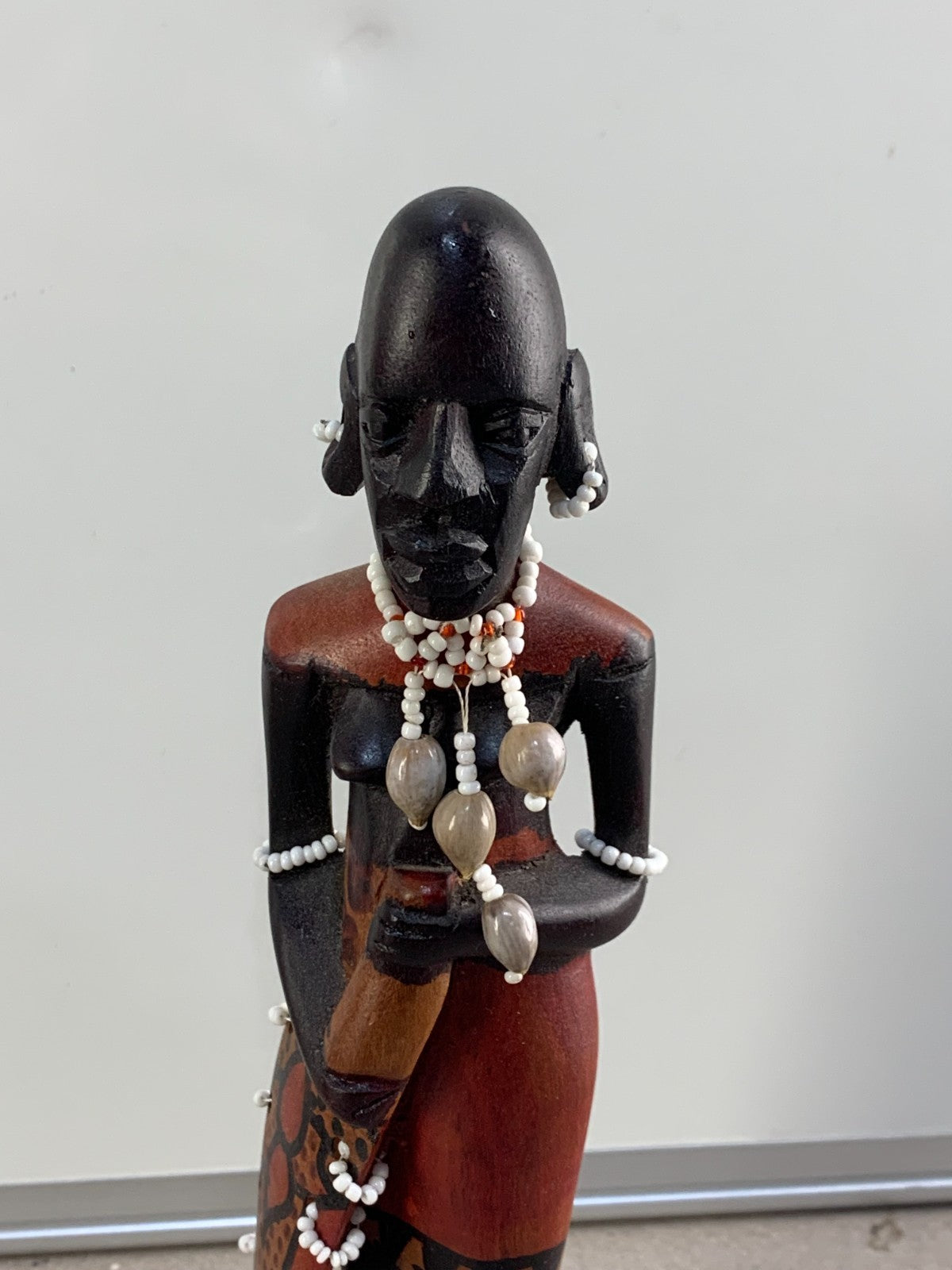 African Art - Maasai Warrior Hand Carved Wood Statue Sculpture
