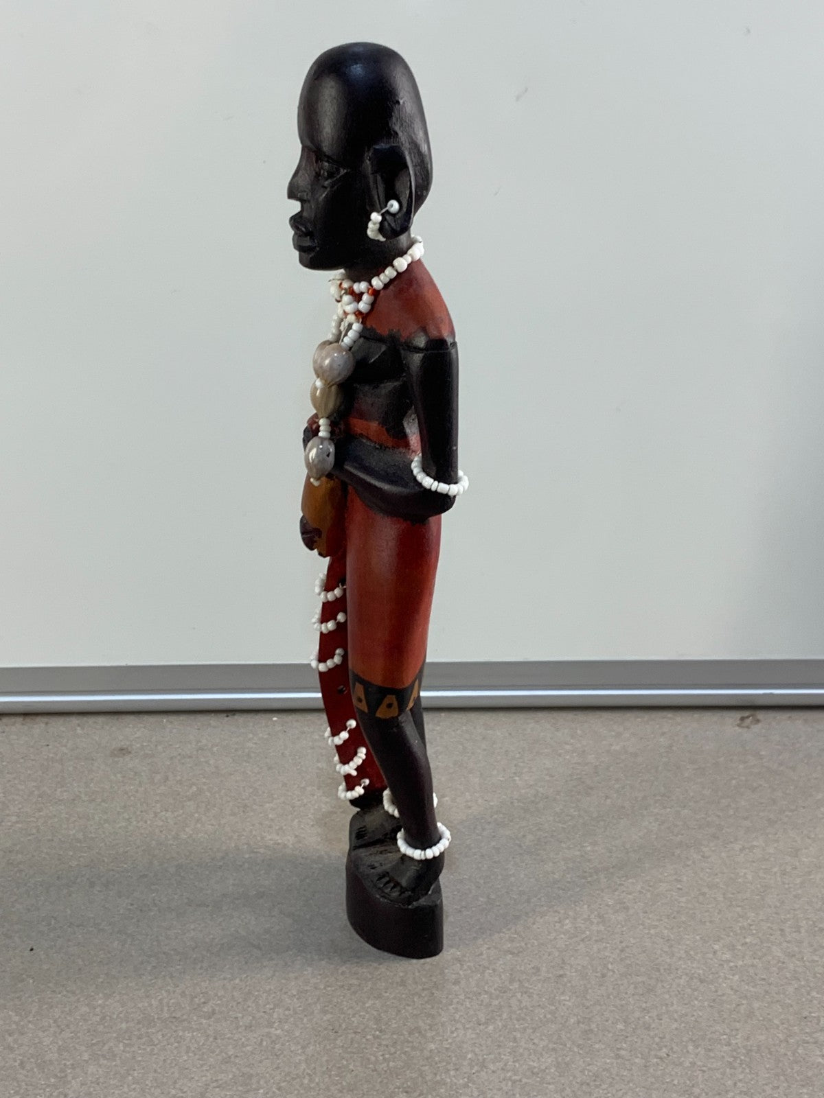 African Art - Maasai Warrior Hand Carved Wood Statue Sculpture