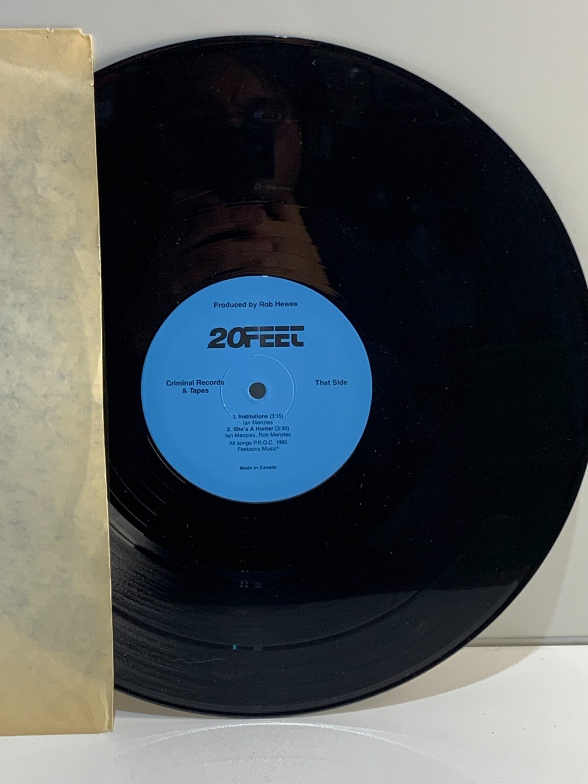 Rare record- 20 Feet- Derek Nyberg, Don Pardell, Ian Menzies, Mitch Millan Vinyl