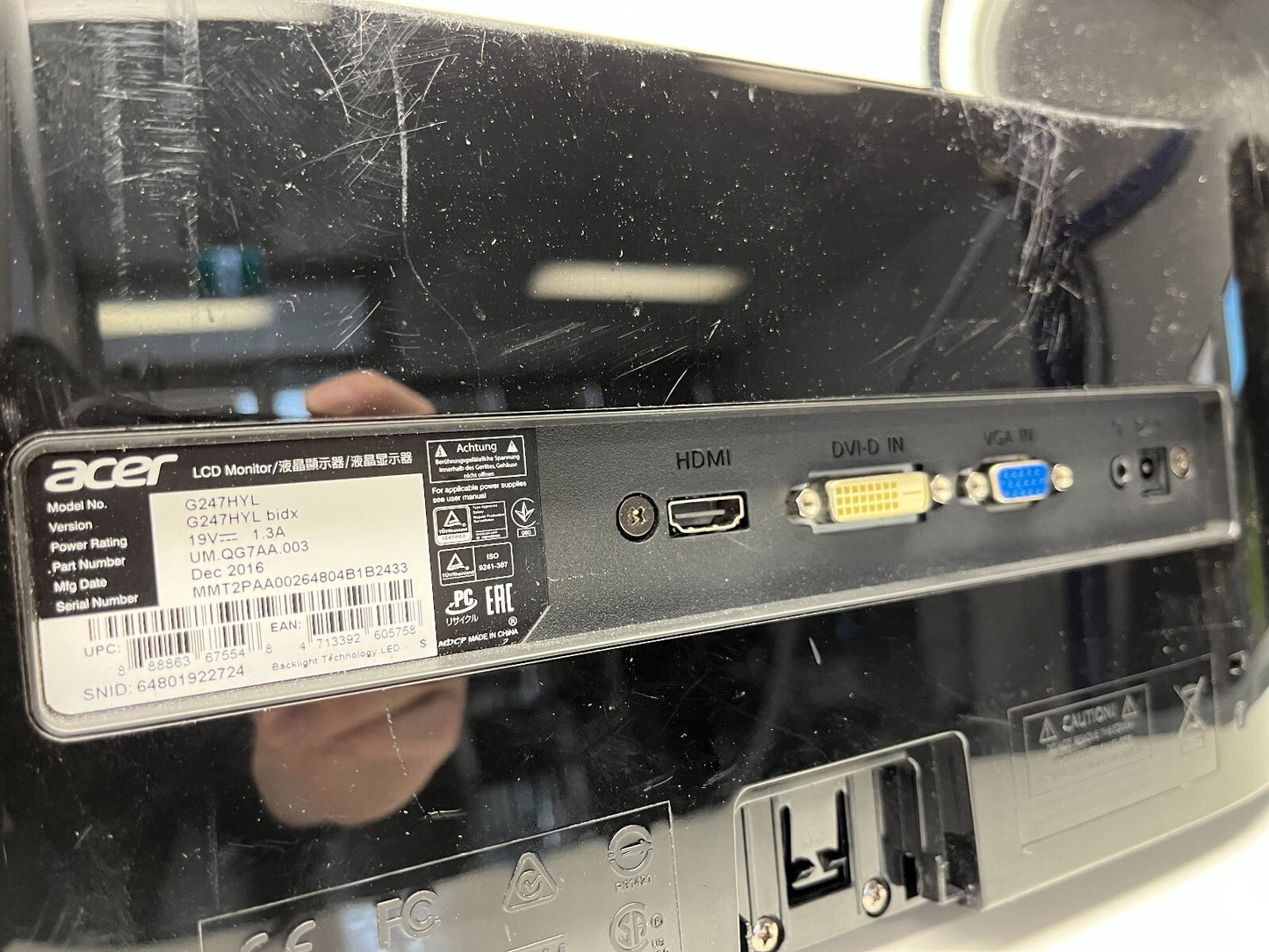 Acer G247HYL 24" 1920x1080 LED IPS Monitor