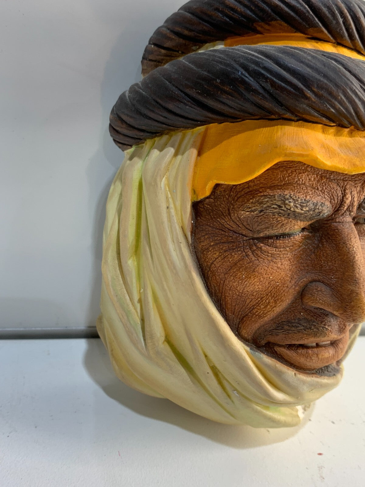 1960 Chalkware Wall Mask Men Characters by Legion 'Nomad' Made In ENGLAND