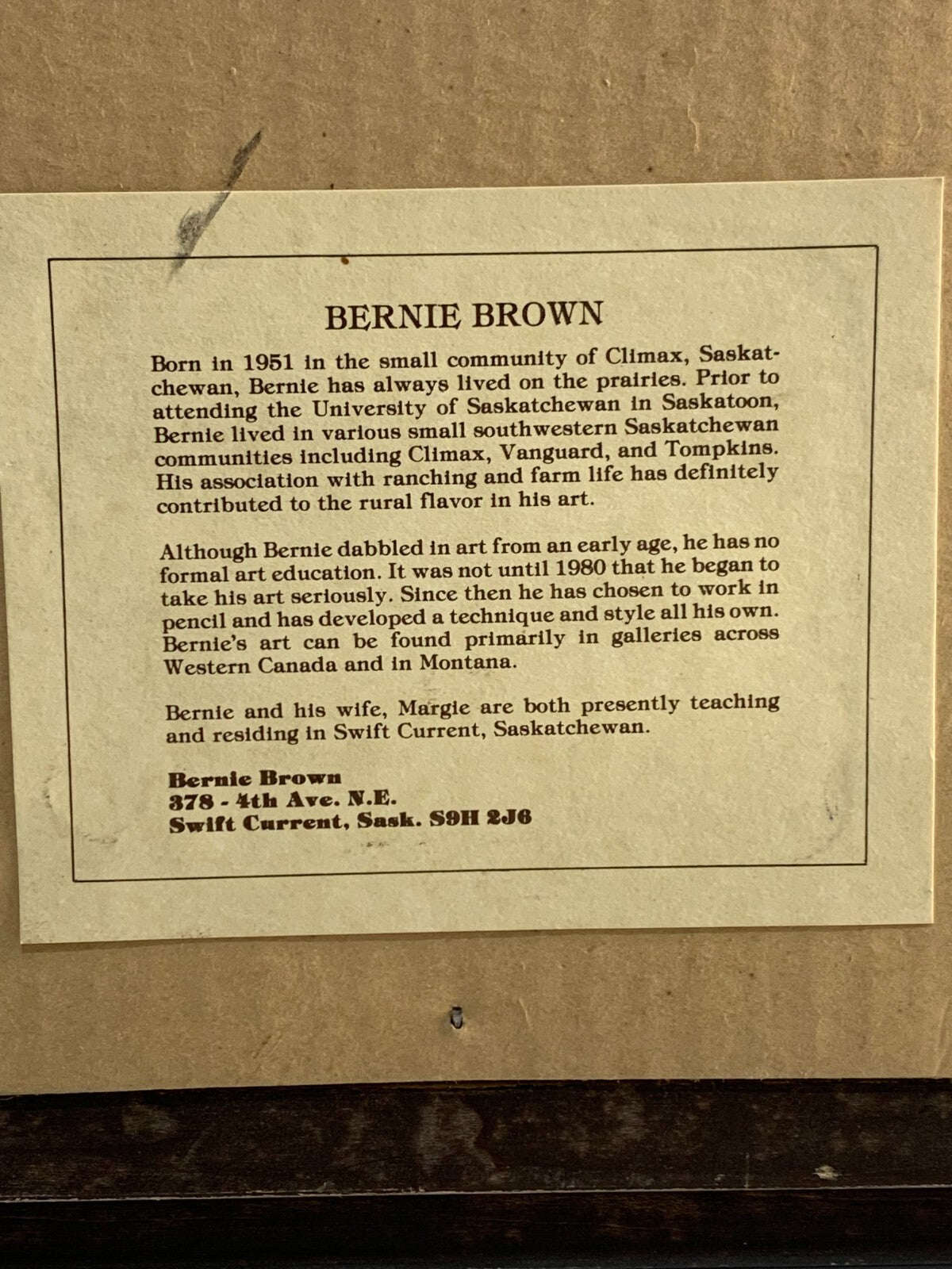 Bernie Brown "DAYDREAMING" Art Framed Print 1982, 54/110