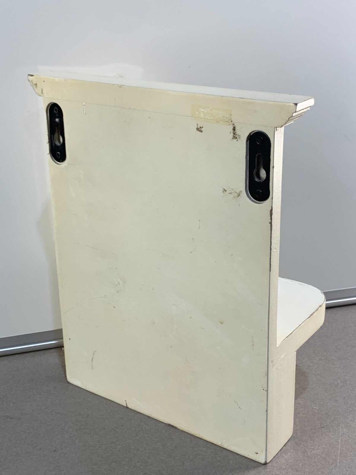 French Savon Des Gentils Bebes Small Wood Shelf W/ Tile Display and Coat Hangers