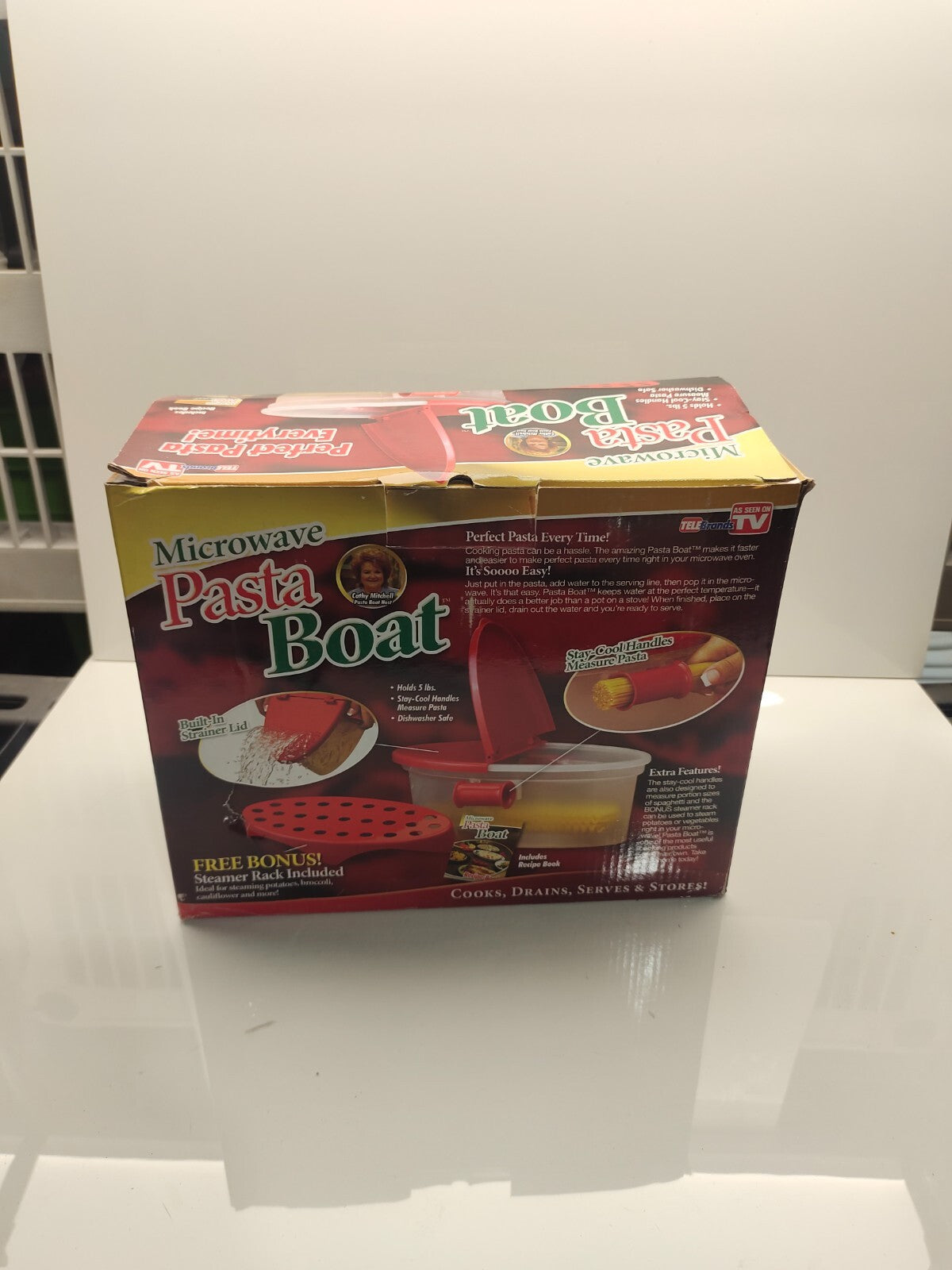 Microwave PASTA BOAT Cooker As Seen On TV Perfect Pasta