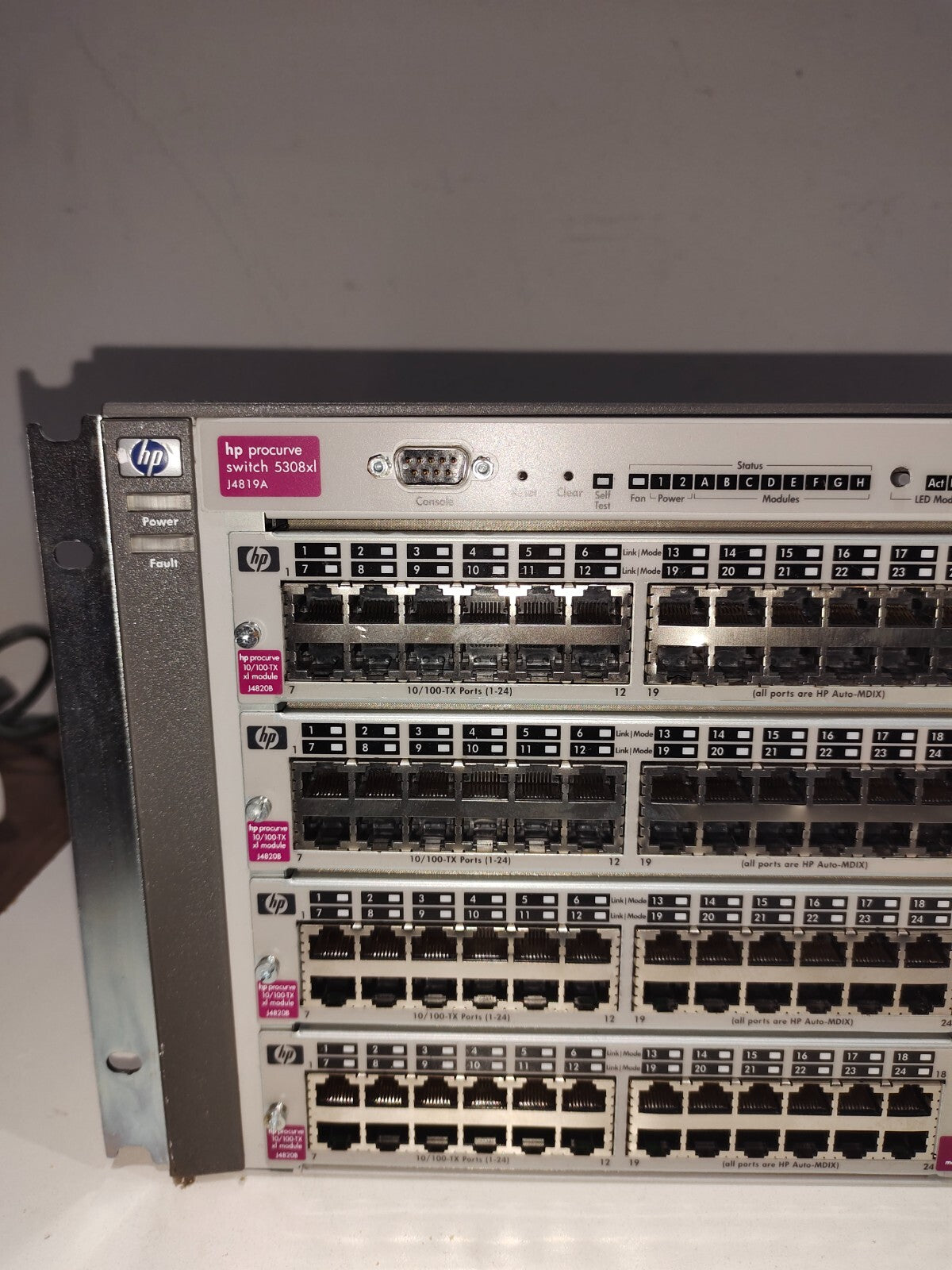 HP ProCurve 5308xl (J4819A) Switch with modules and 2xPSU