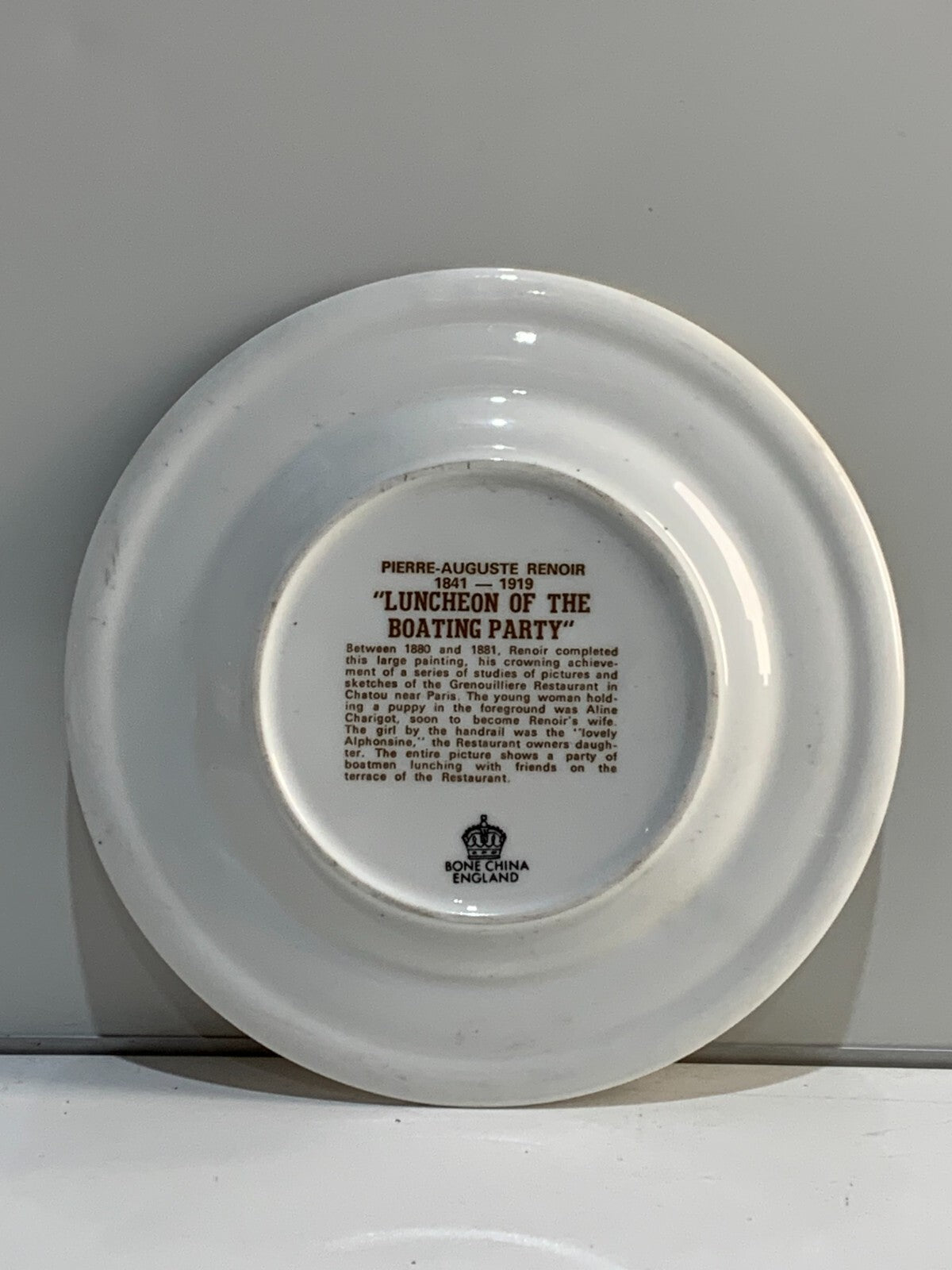 Rare 1979 Limoges France Gold Trim Renoir Plate"Dejeuner des Caroliers" Limited
