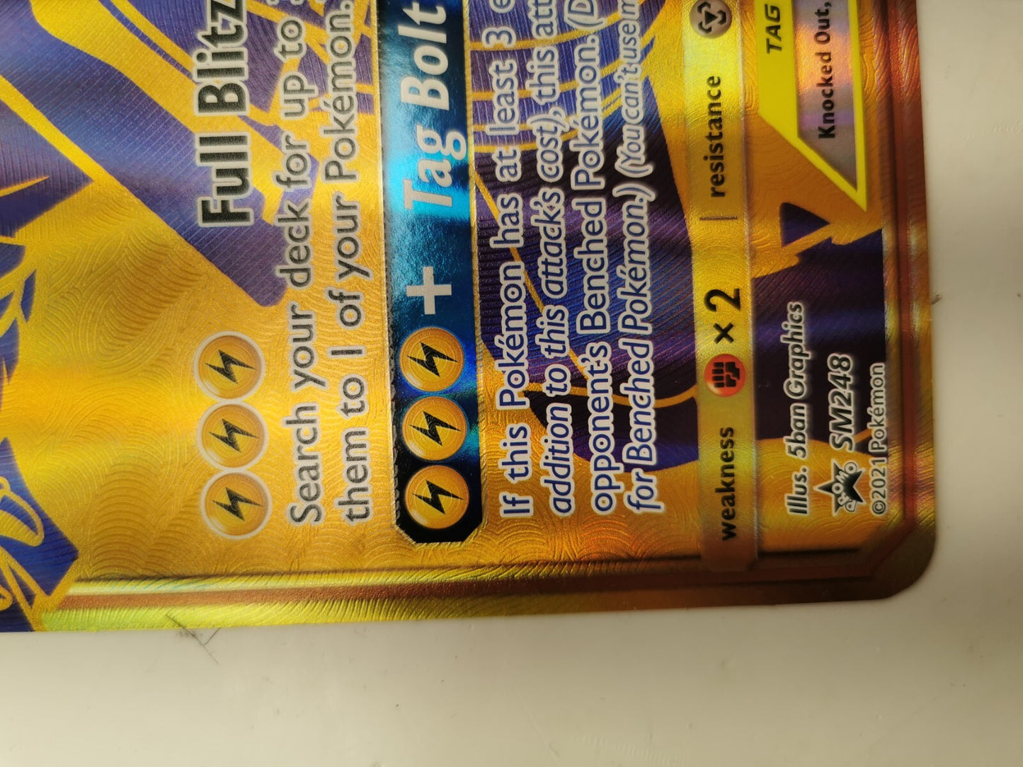 Pokemon Pikachu & Zekrom GX Tag Team Jumbo Promo Card SM248