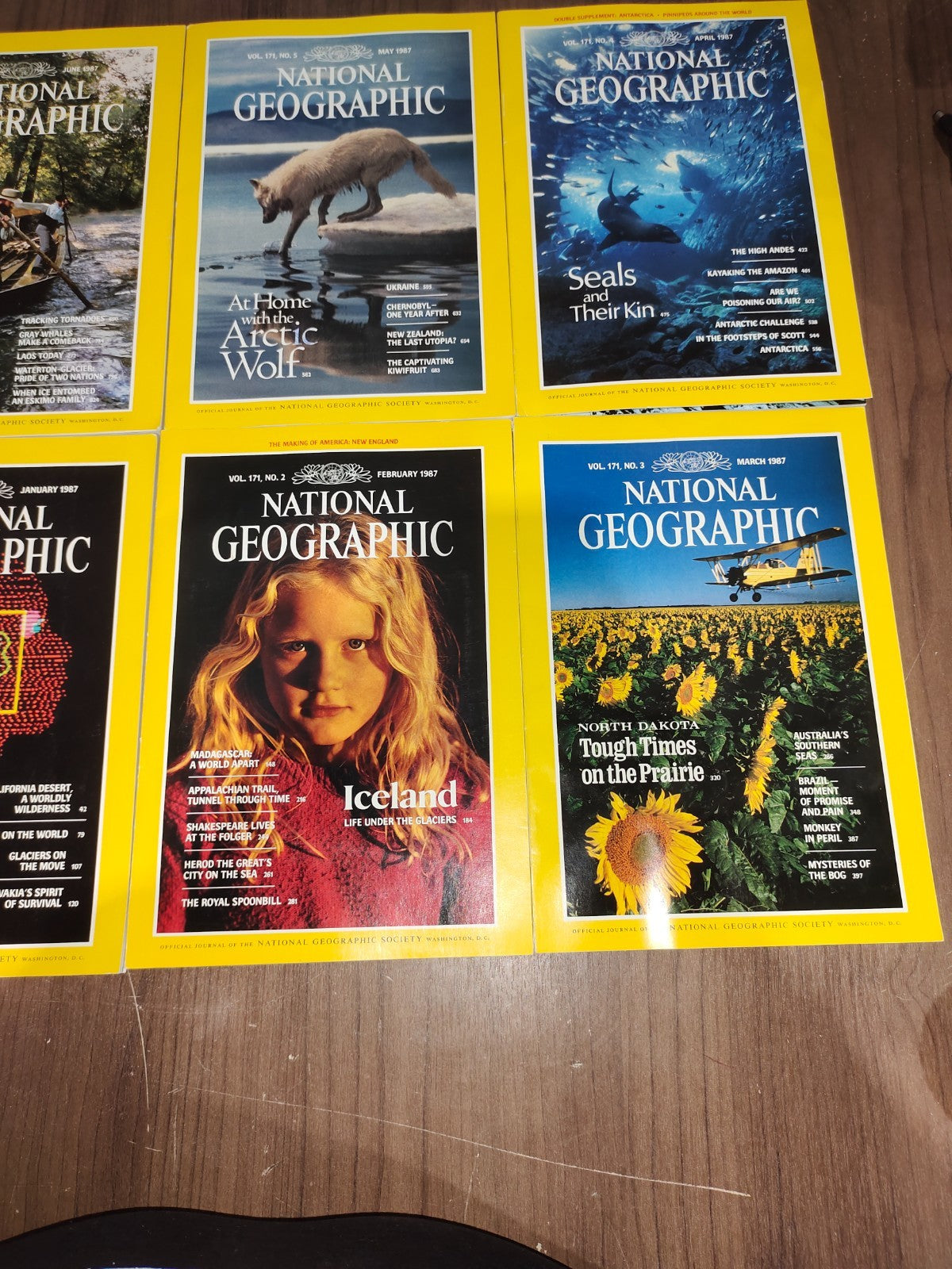 National Geographic - 1987 - January-June - Case Faux Leather - Magazines