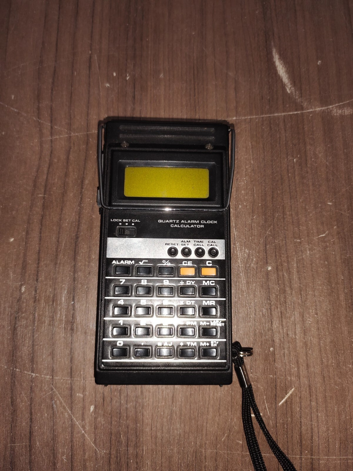 Quartz Alarm Clock Calculator - Polycal Micro Cassette Recorder