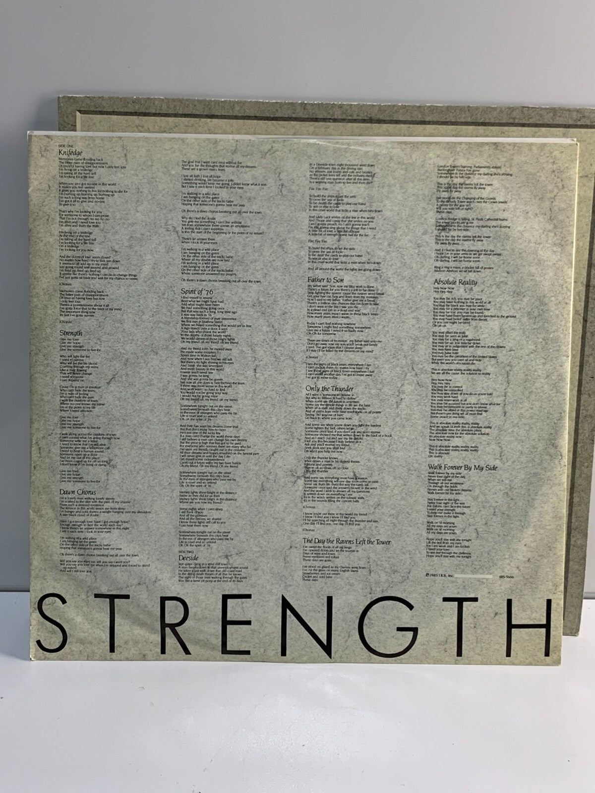 Alarm – Strength LP 1985 I.R.S. Records – IRSD-5666 NM