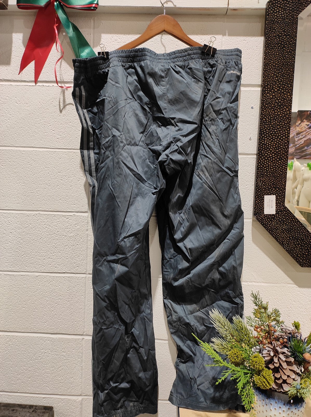 Adidas ClimaProof Clima 365 Black Snow Track Pants Ankle Zipper Size 2XL