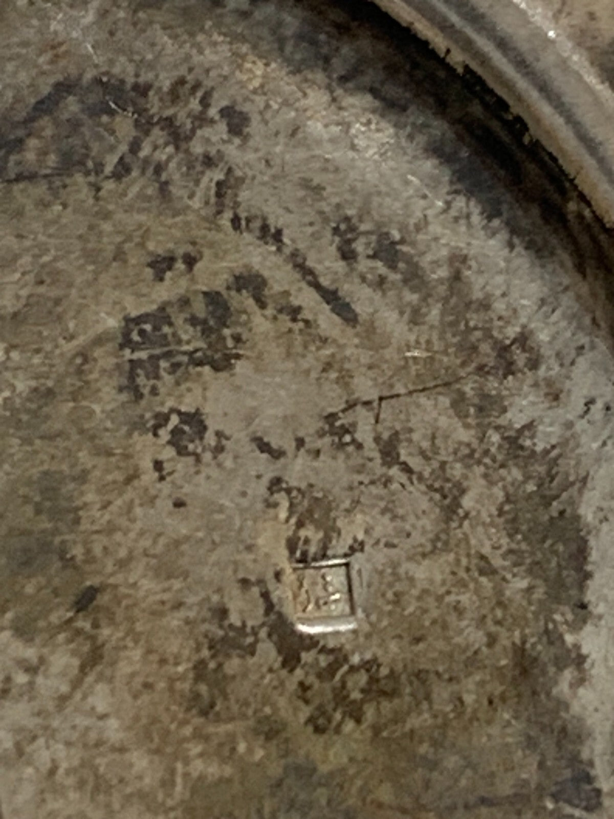 Egyptian solid silver miniature amphora with stand and lid.