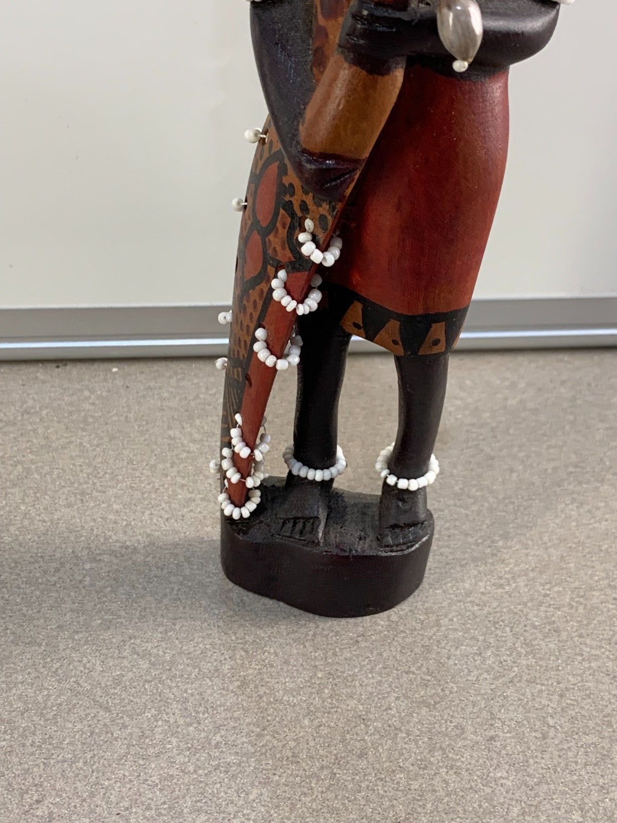 African Art - Maasai Warrior Hand Carved Wood Statue Sculpture
