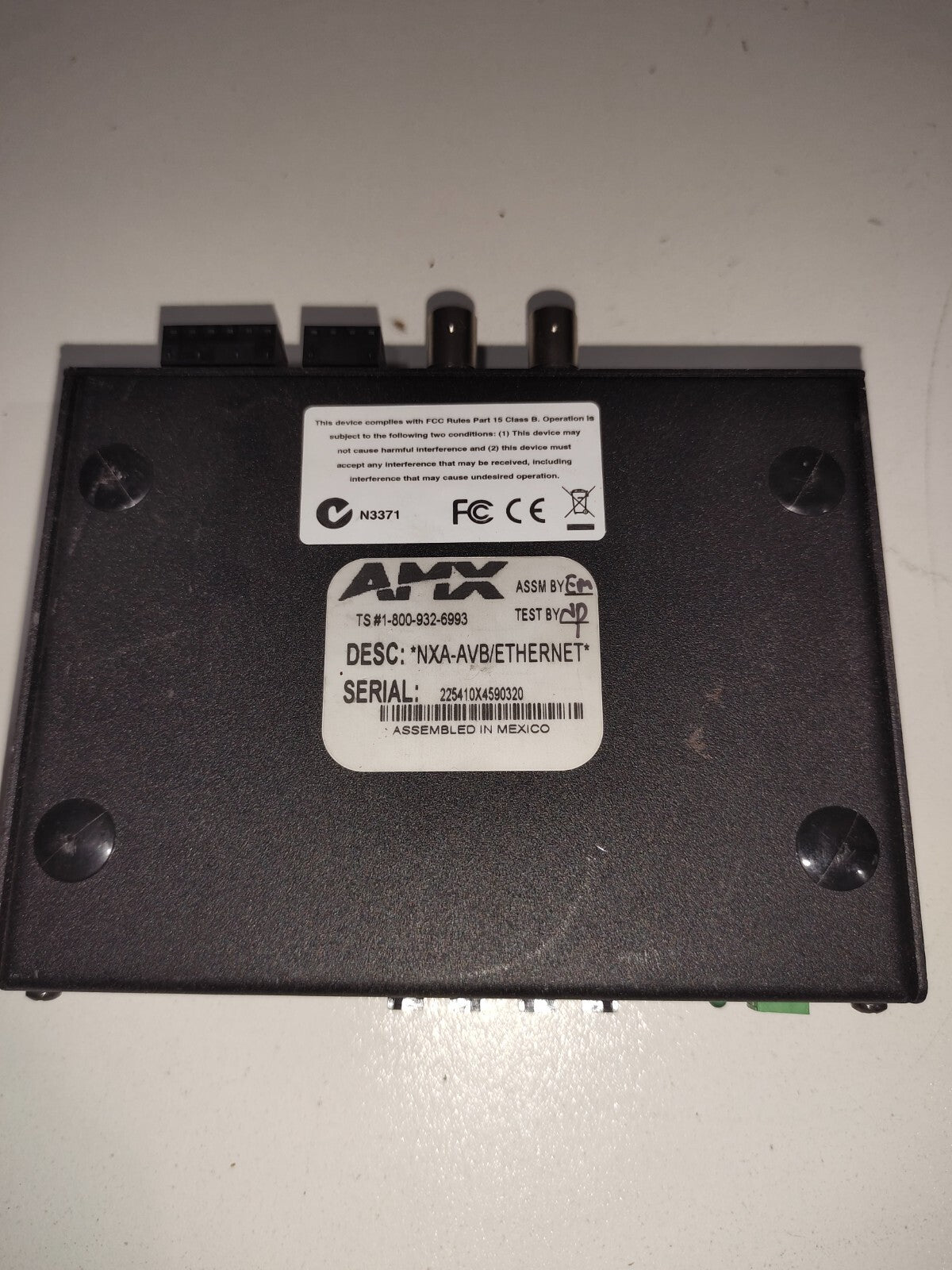 AMX NXA-AVB/Ethernet Modero Audio/Video Breakout Box No Ac Adapter