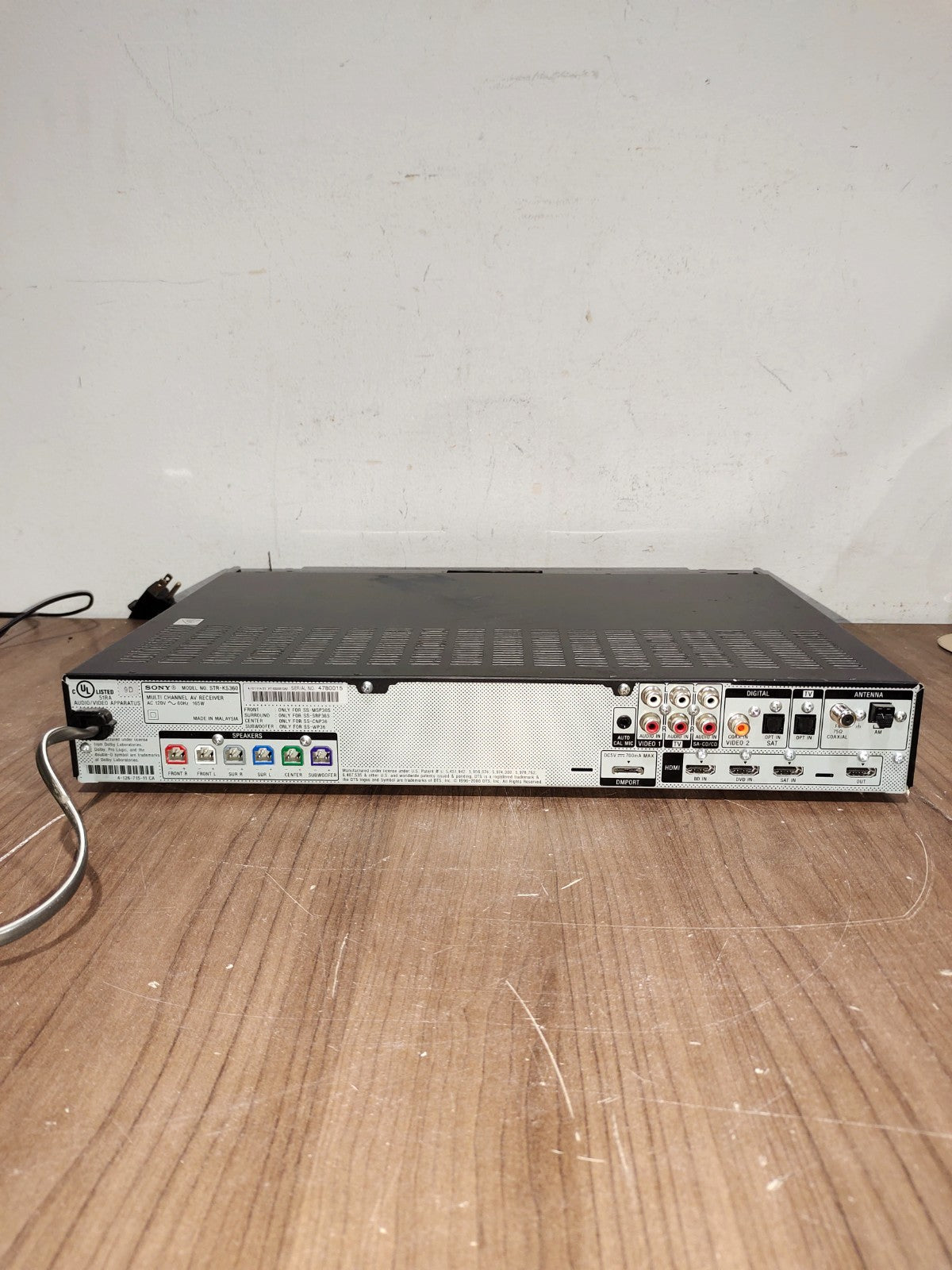 Sony Home Theater Receiver - Model - STR-KS360 5.1 Surround Sound - For Parts
