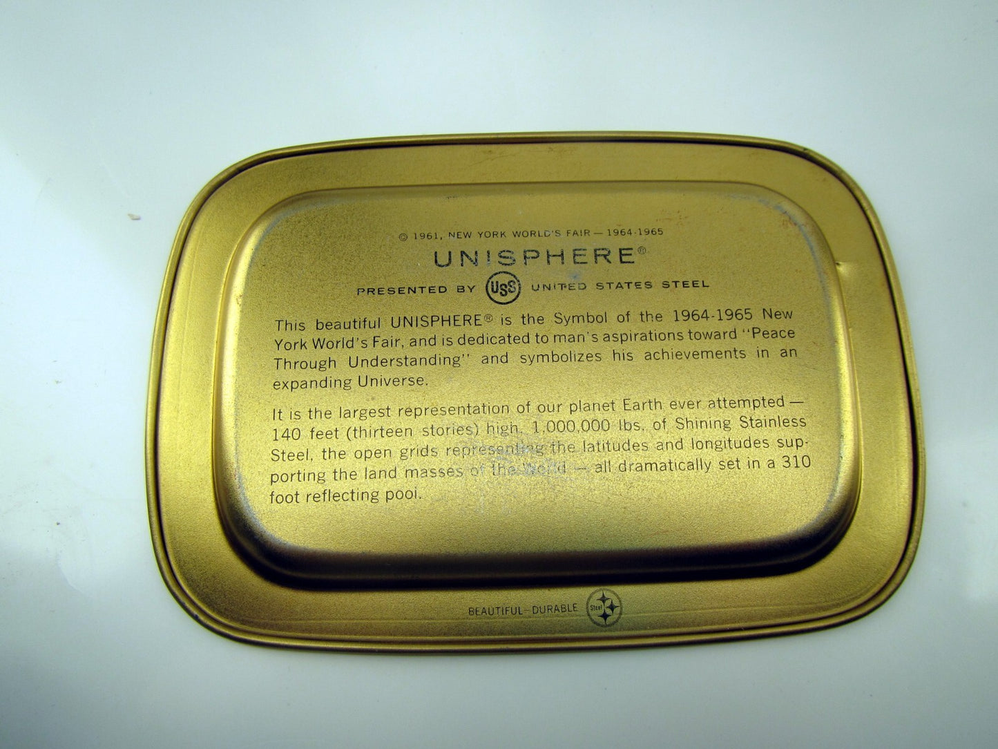 1964 - 1965 New York World's Fair Unisphere dish