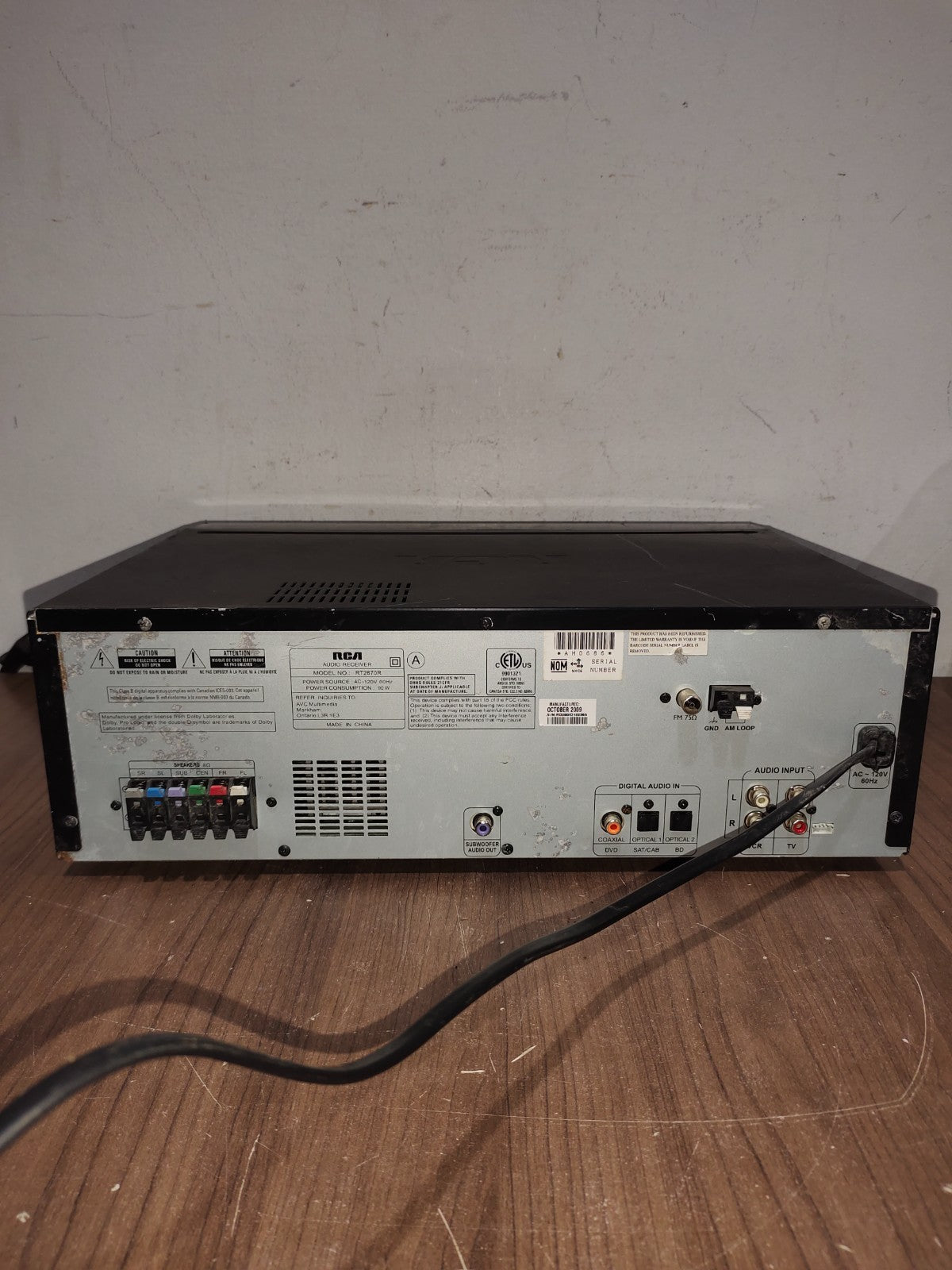 RCA - RT2870R - 5.1 Surround Sound Home Theater Receiver