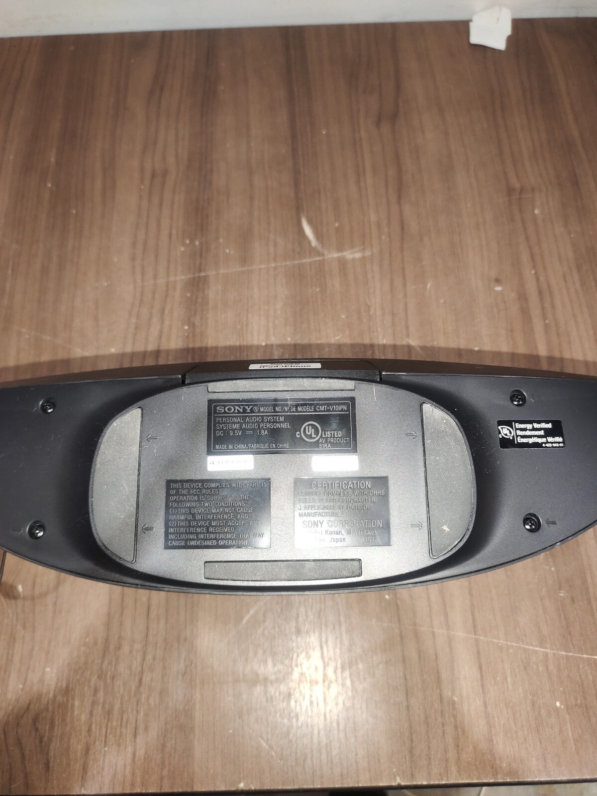 Sony Model Number #CMT-V10iPN CD AM/FM iPod Player iHome Speaker Radio iPhone