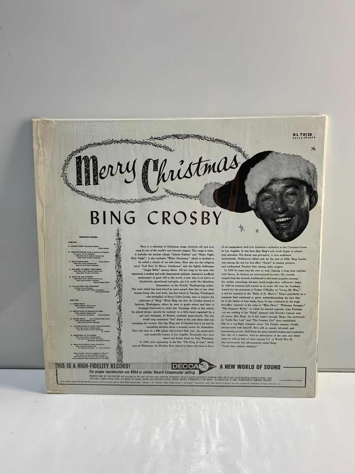 BING CROSBY MERRY CHRISTMAS 1945 LP VINYL ALBUM