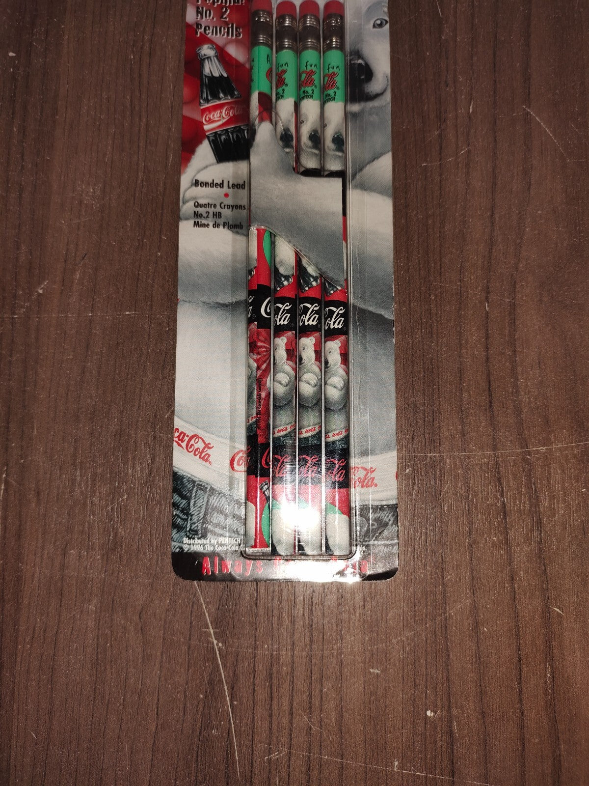 Vintage Rare 1996 Coca-Cola Brand - Polar Bear Pencils (4) - New In Box - 4