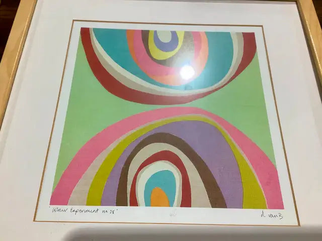 Vintage IKEA Framed prints titled “Colour Pattern 4” by D Van B