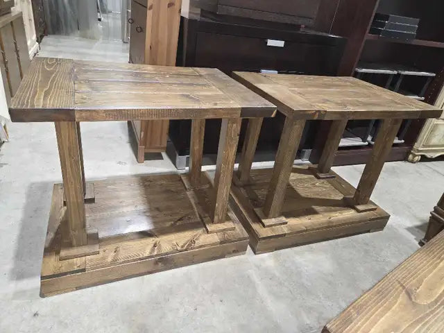 Homemade Wood End Tables