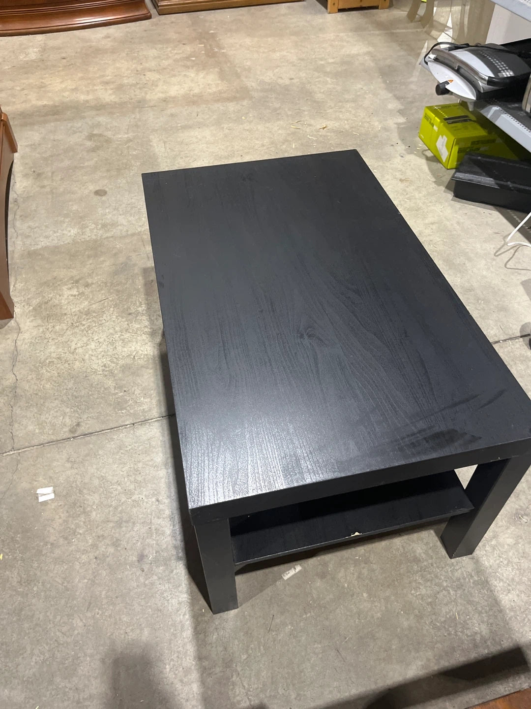 Black Coffee Table with Shelf