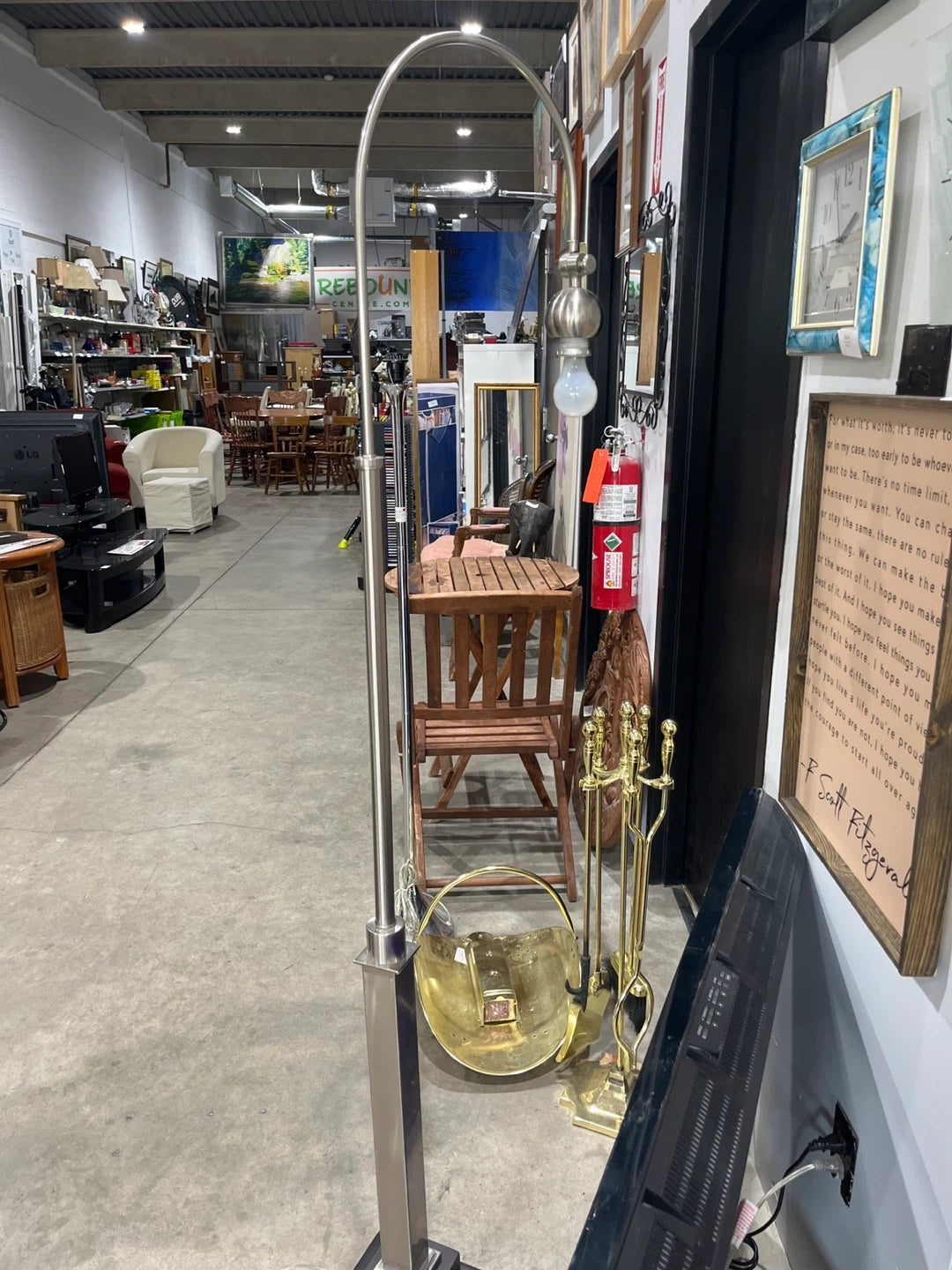 Silver Arched Floor Lamp