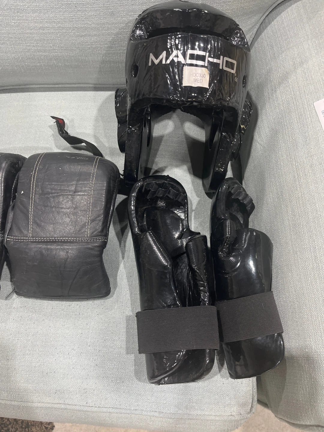Mixed Martial Arts (MMA) Gear for kids: Macho Headgear, RDX Pads
