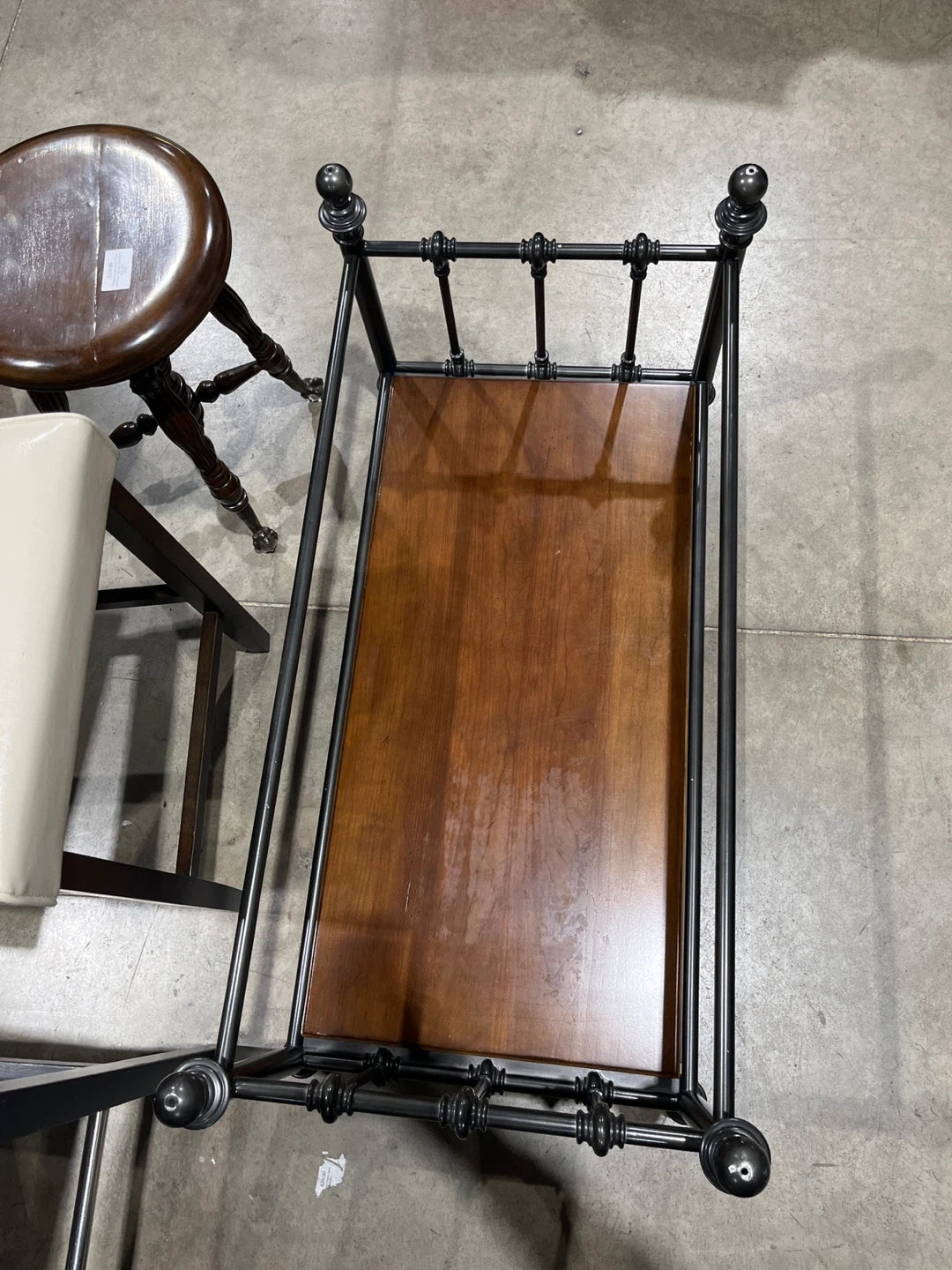 Metal & Wood Accent Table