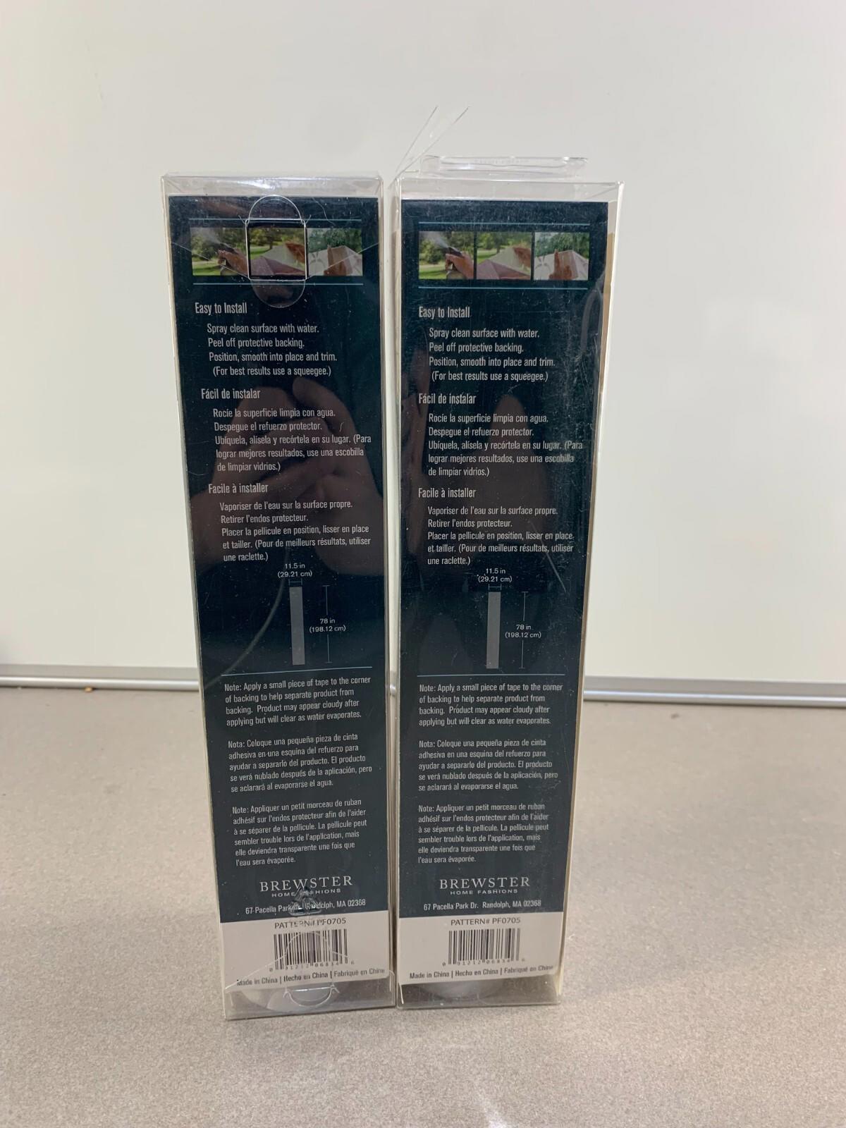 Set of 2 Brewster Cut Floral Sidelight Window Films - Model PF0705