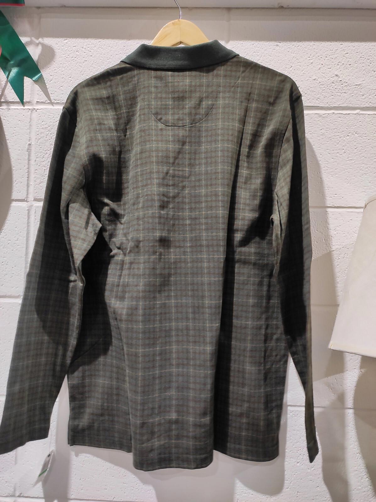 NWT ARROW USA 1851 L POLO SHIRT GREEN PLAID SMALL Polo