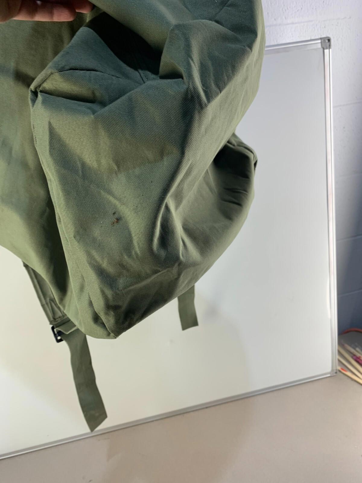 Large Canvas Duffle Bag US Military Issue Backpack w/Straps Handle