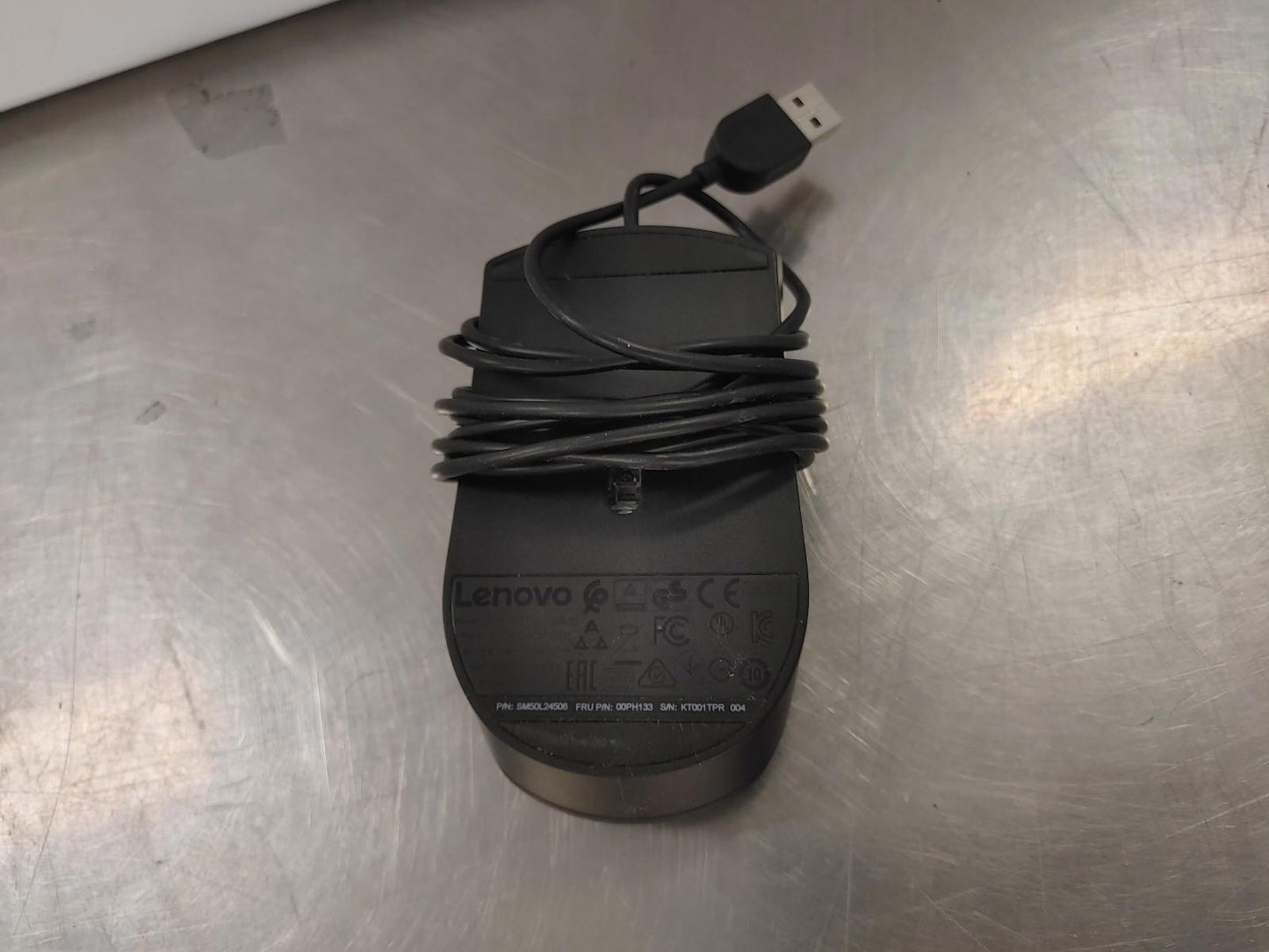 Excellent Condition Lenovo Wired USB Office Mouse Model SM-8823 Black Working
