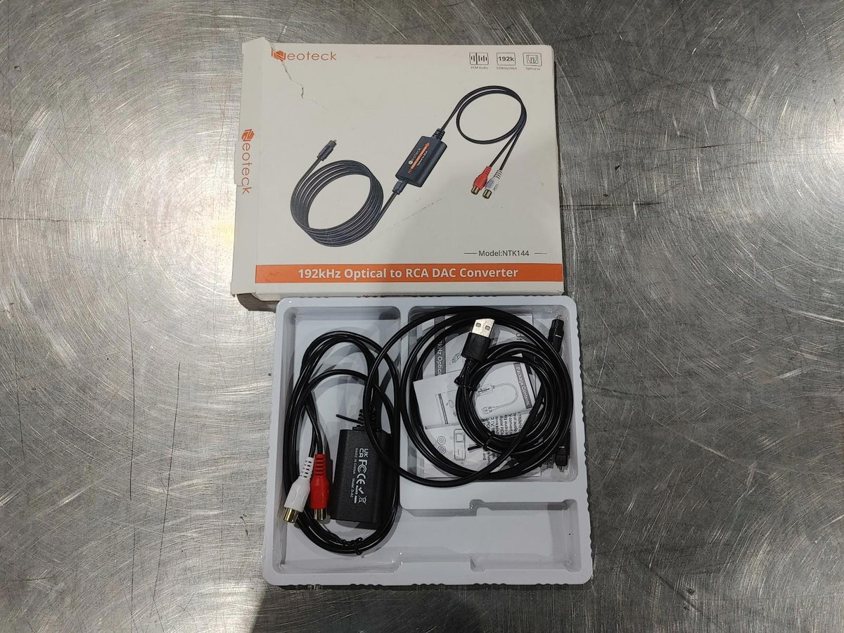 Brand New In Box Neoteck NTK144 Optical Audio to L&R Converter Cable Black