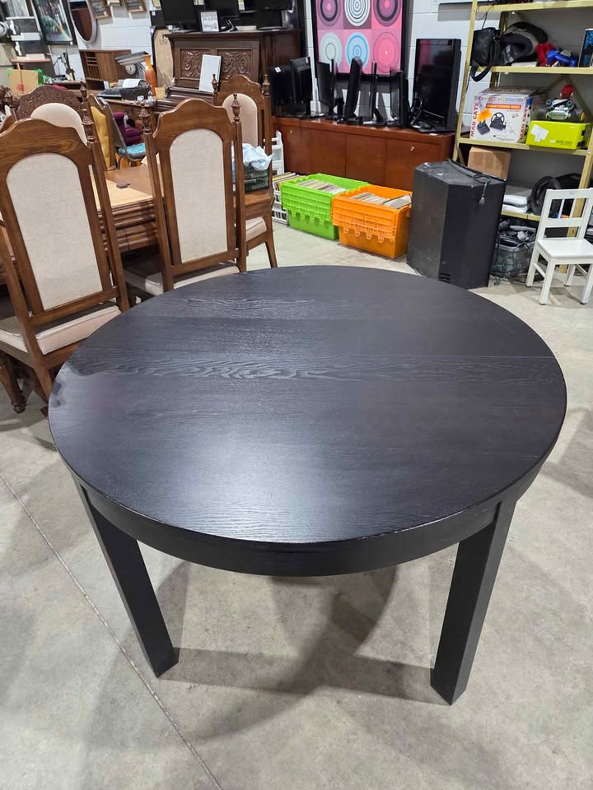 IKEA BJURSTA Black Extendable Dining Table