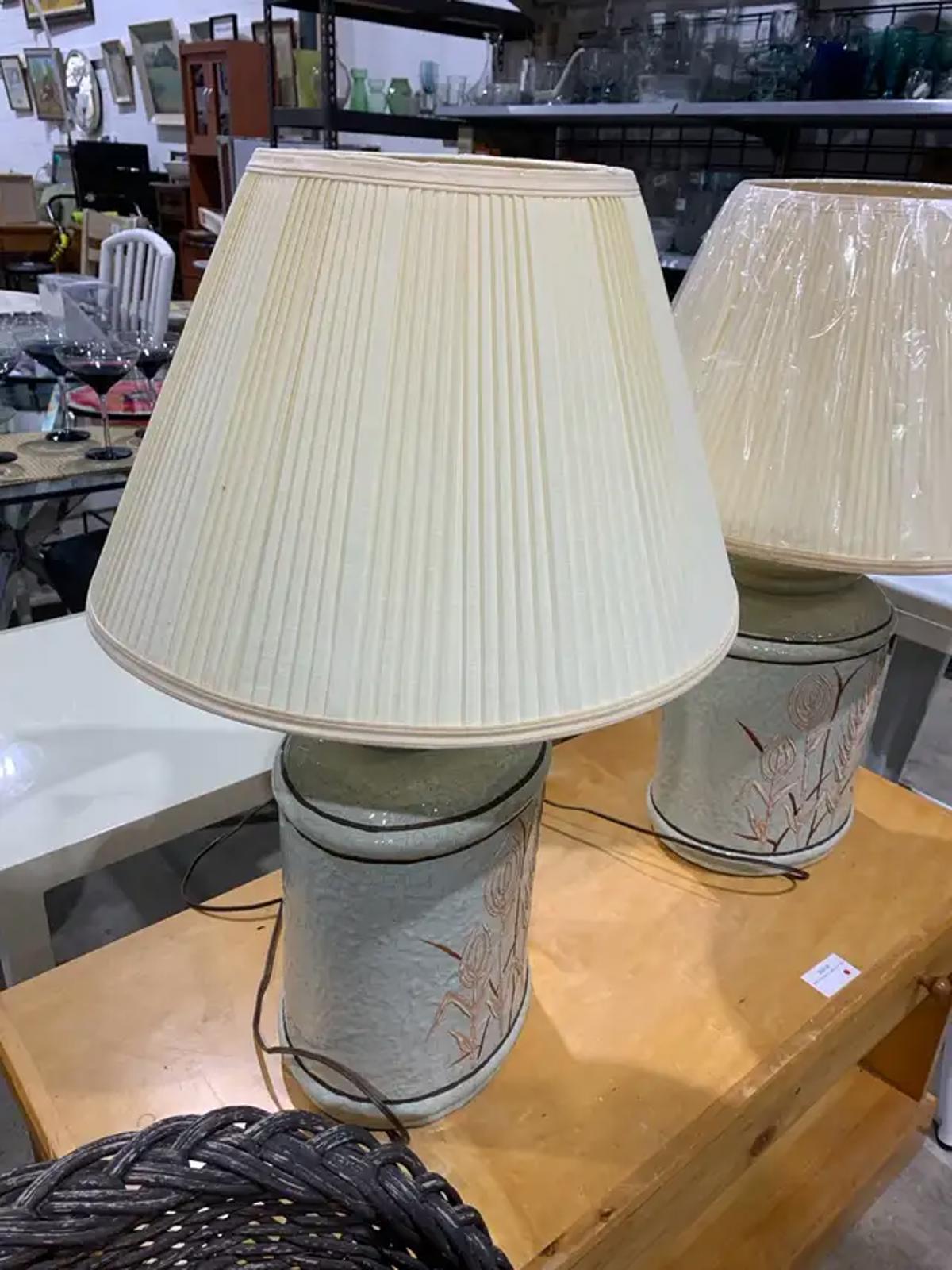 Rustic Ceramic Table Lamps - 2 available