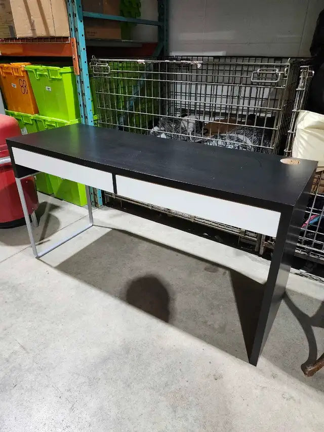 Ikea MICKE Desk - Black & White