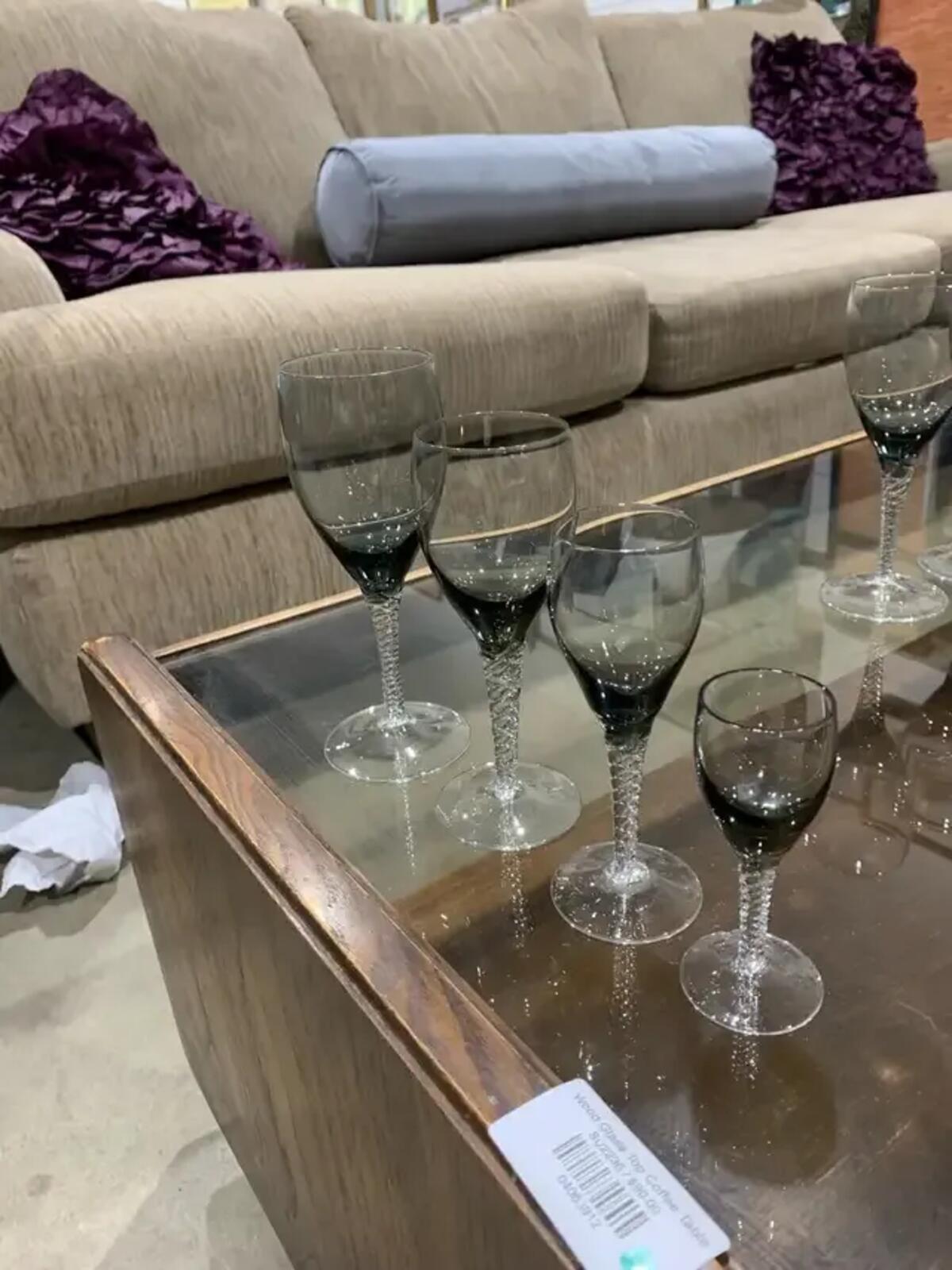 Smoke Grey Stemware Set (24 piece)