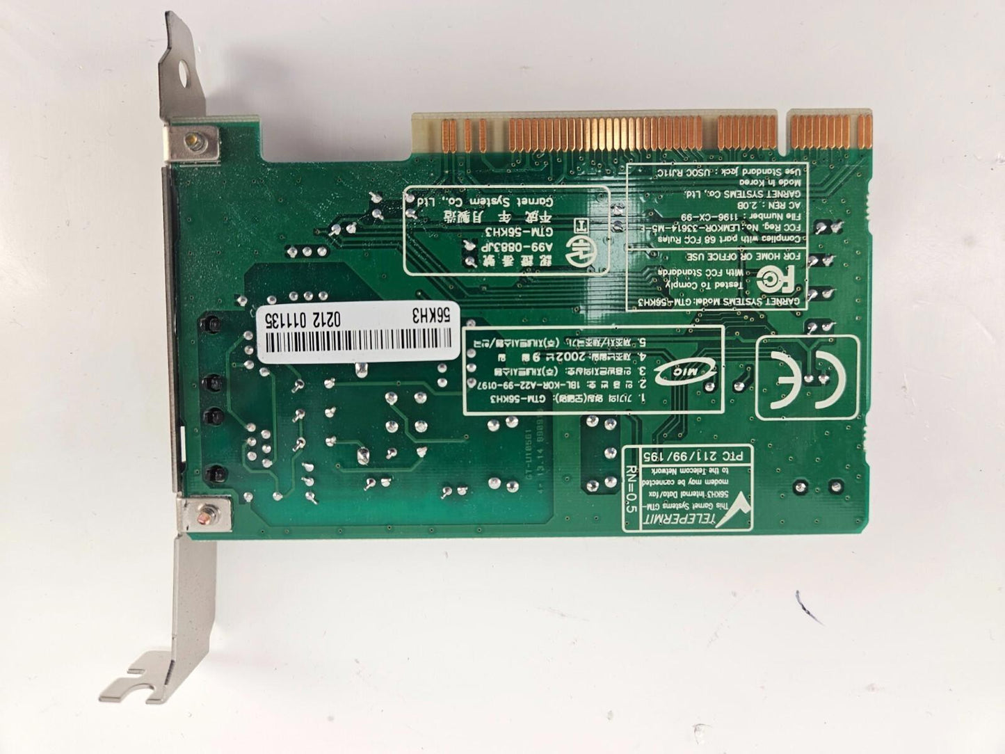 Vintage Garnet Systems GTM-56KH3 Modem Card