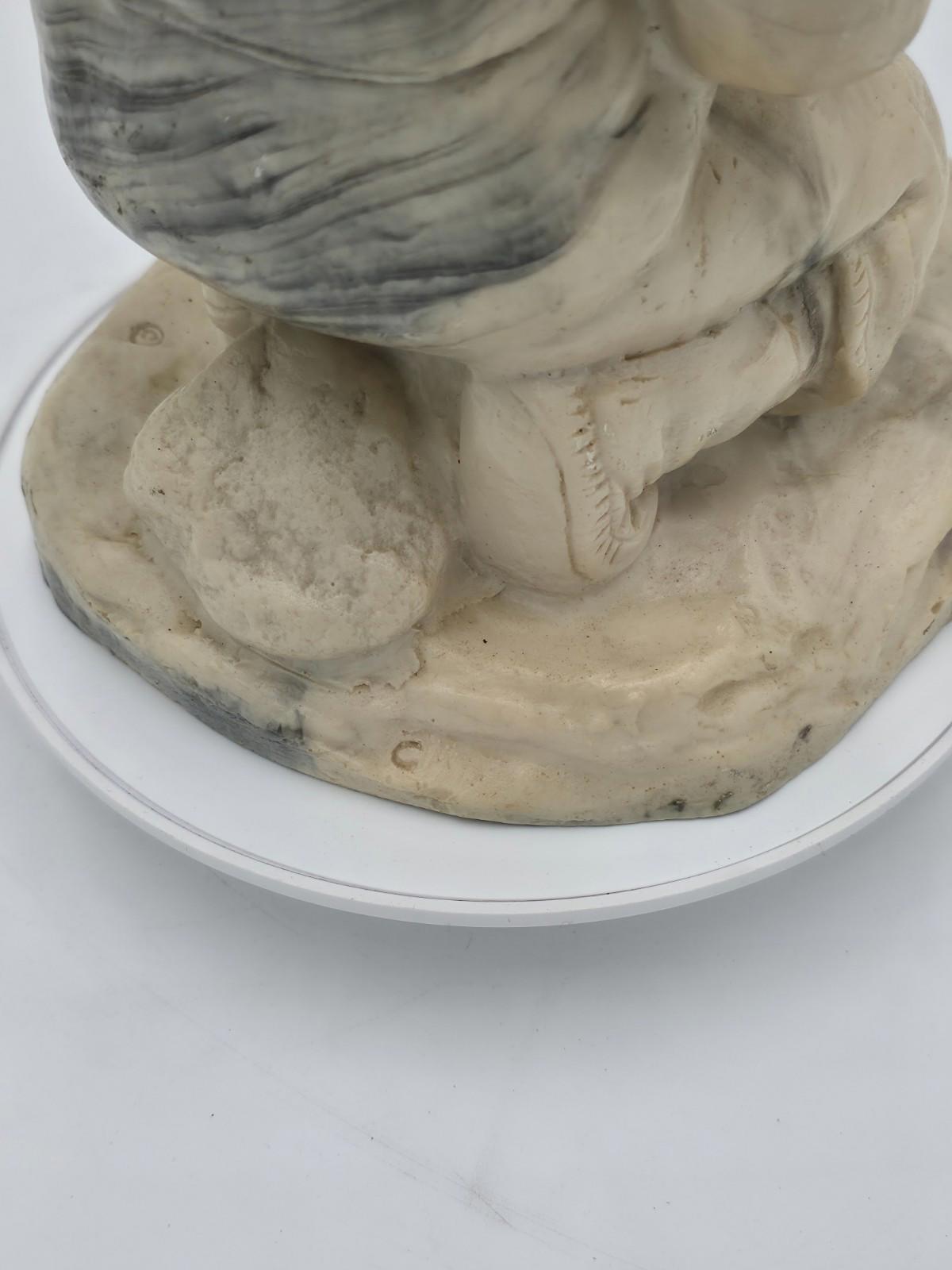 Vintage Inuit "The Hunt" Sculpture Eskimo Canada Signed Soapstone Hand Carved